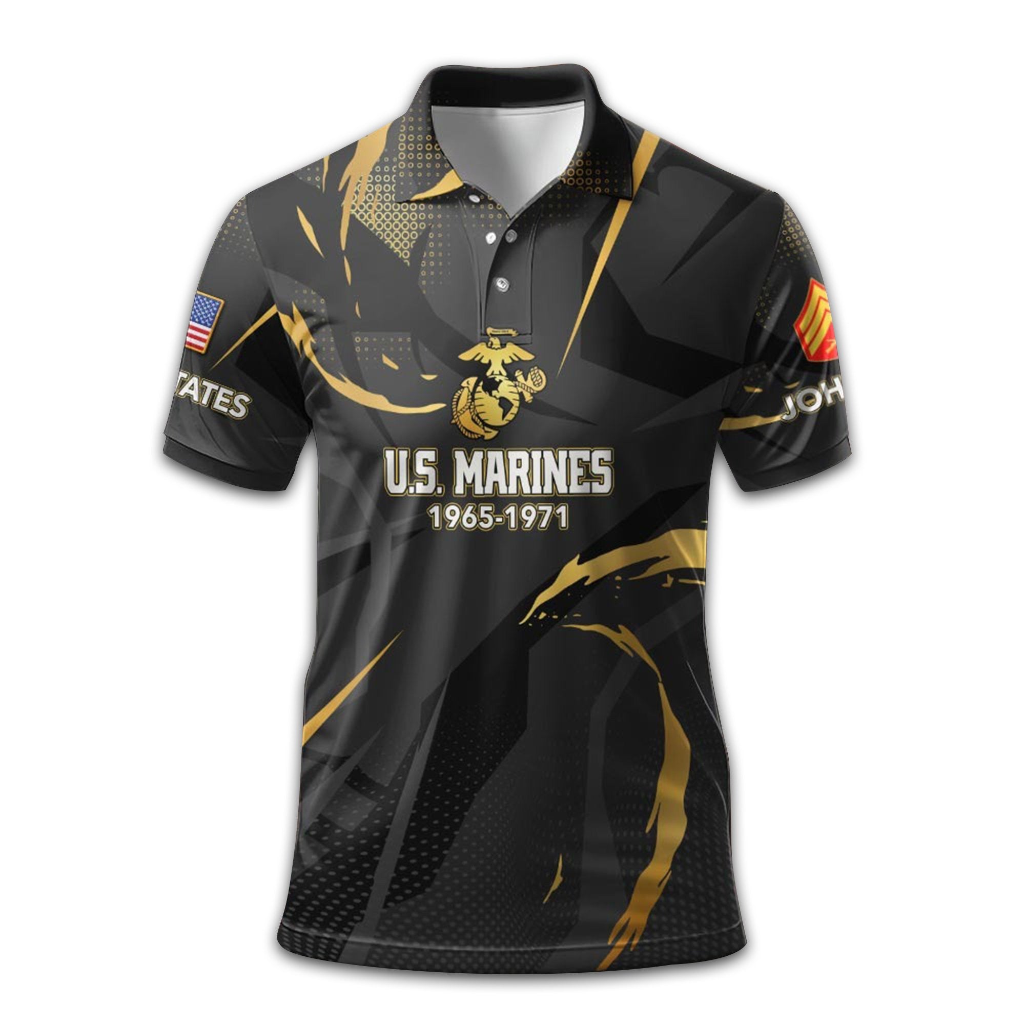 Premium Custom USMC Polo Shirt VPVC210808, Gifts For Marine Veteran, Best Gifts On Father's Day, Armed Forces Day, Independence Day, Veterans Day.