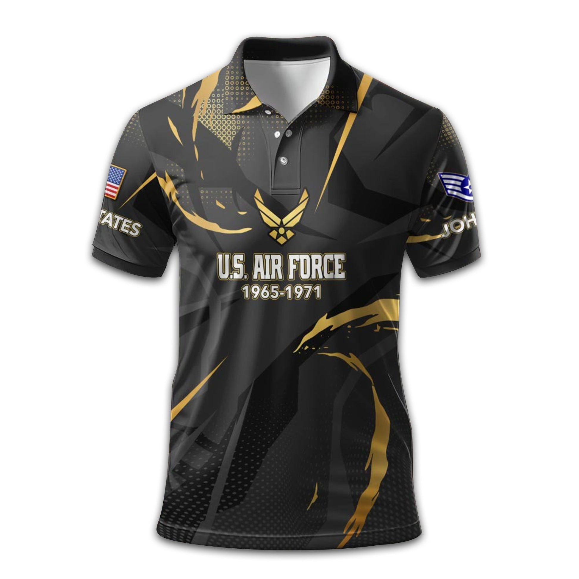 Premium Custom USAF Polo Shirt VPVC210809, Gifts For Air Force Veteran, Best Gifts On Father's Day, Armed Forces Day, Independence Day, Veterans Day.