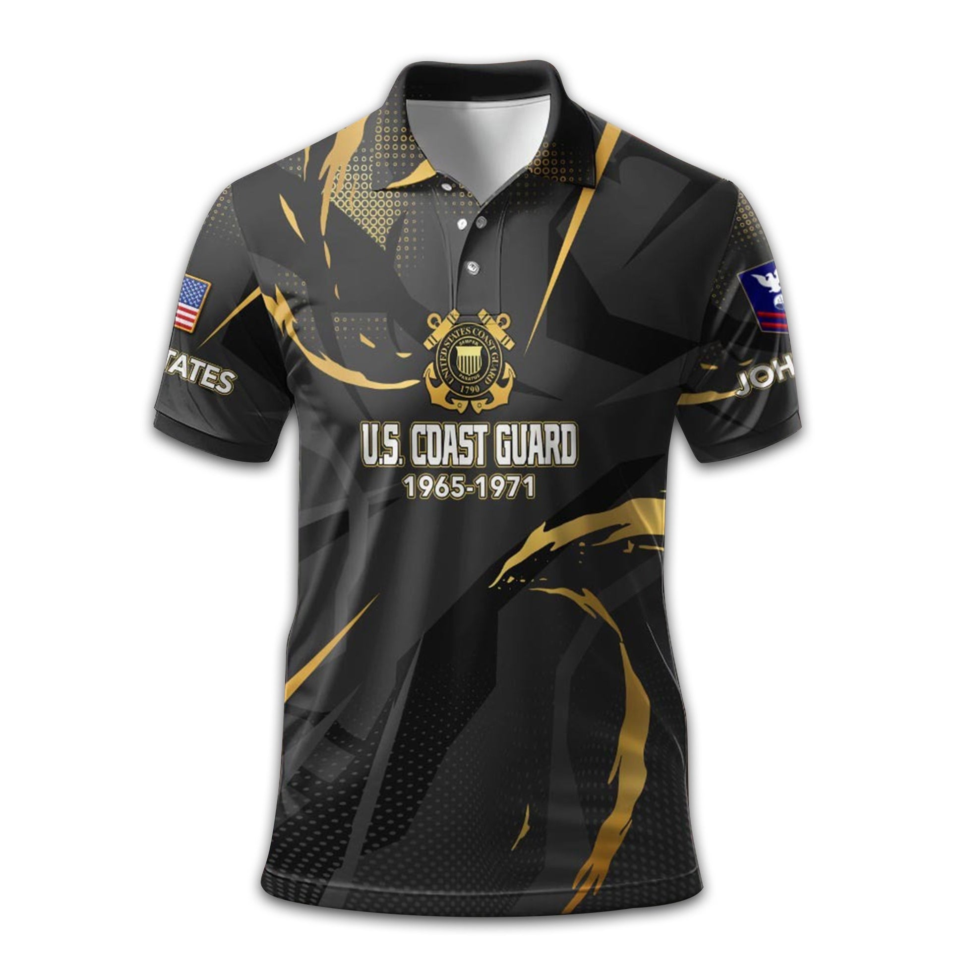Premium Custom USCG Polo Shirt VPVC210810, Gifts For Coast Guard Veteran, Best Gifts On Father's Day, Armed Forces Day, Independence Day, Veterans Day.