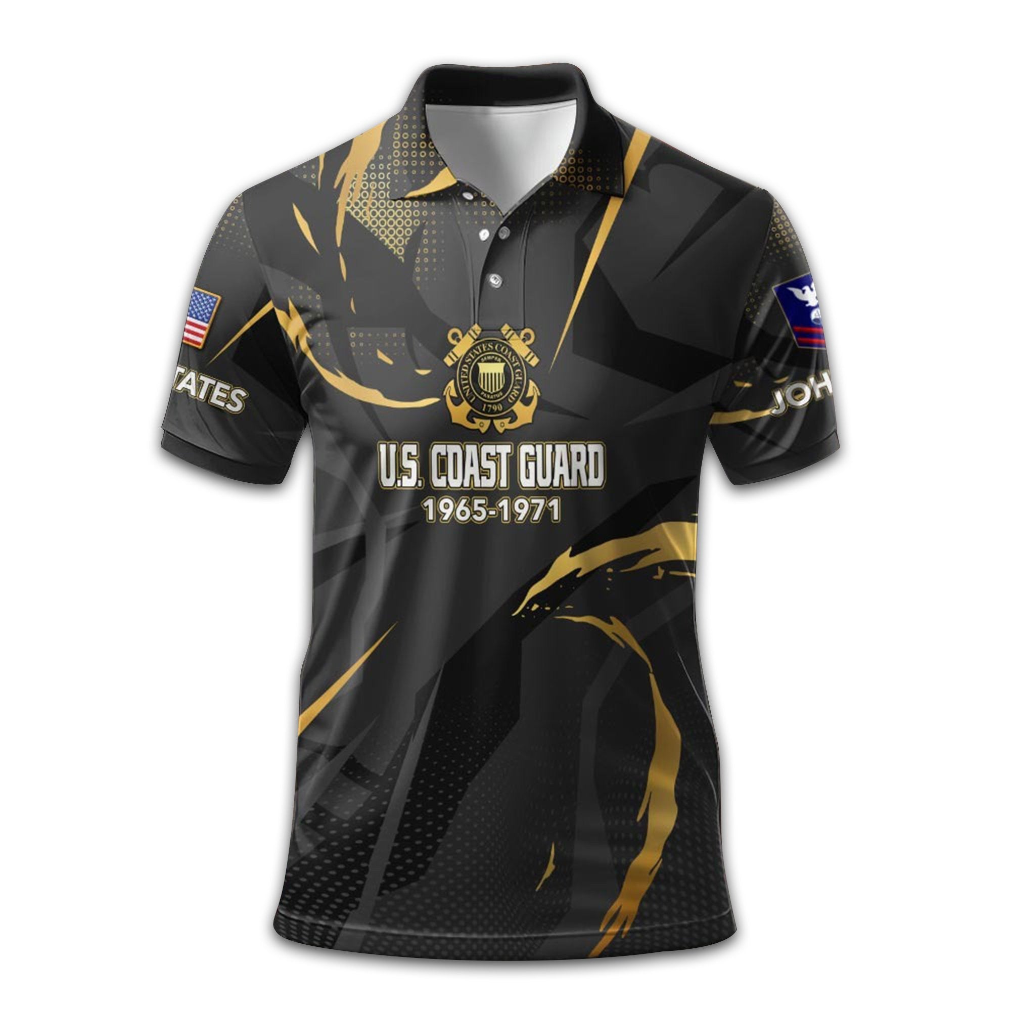 Premium Custom USCG Polo Shirt VPVC210810, Gifts For Coast Guard Veteran, Best Gifts On Father's Day, Armed Forces Day, Independence Day, Veterans Day.