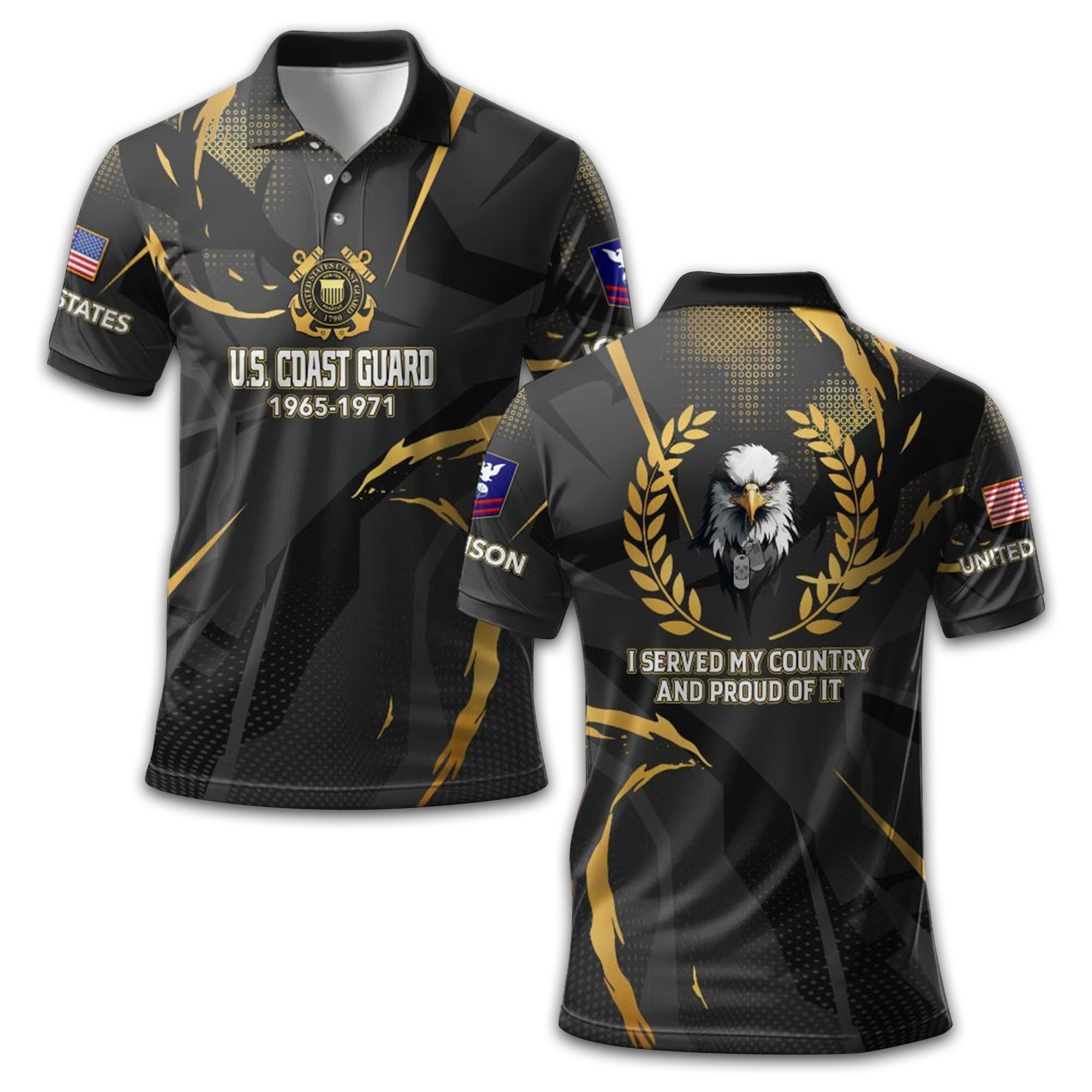 Premium Custom USCG Polo Shirt VPVC210810, Gifts For Coast Guard Veteran, Best Gifts On Father's Day, Armed Forces Day, Independence Day, Veterans Day.
