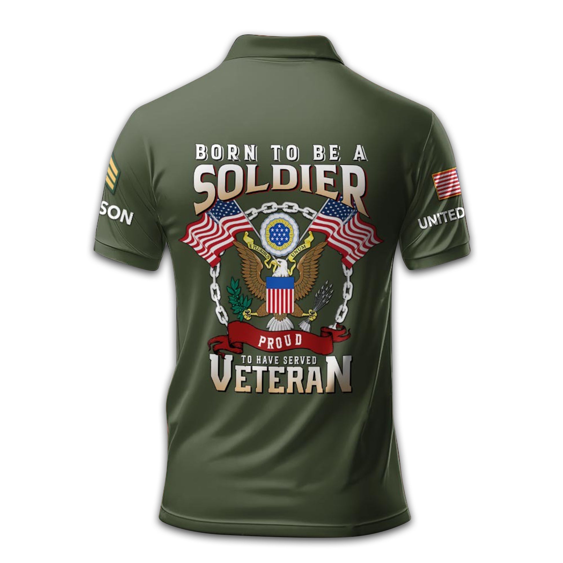 Premium US Army Polo Shirt VPVC210801, Custom Name, Rank, Year, Gifts For Army Veteran, Best Gifts On Father's Day, Armed Forces Day, Independence Day, Veterans Day.