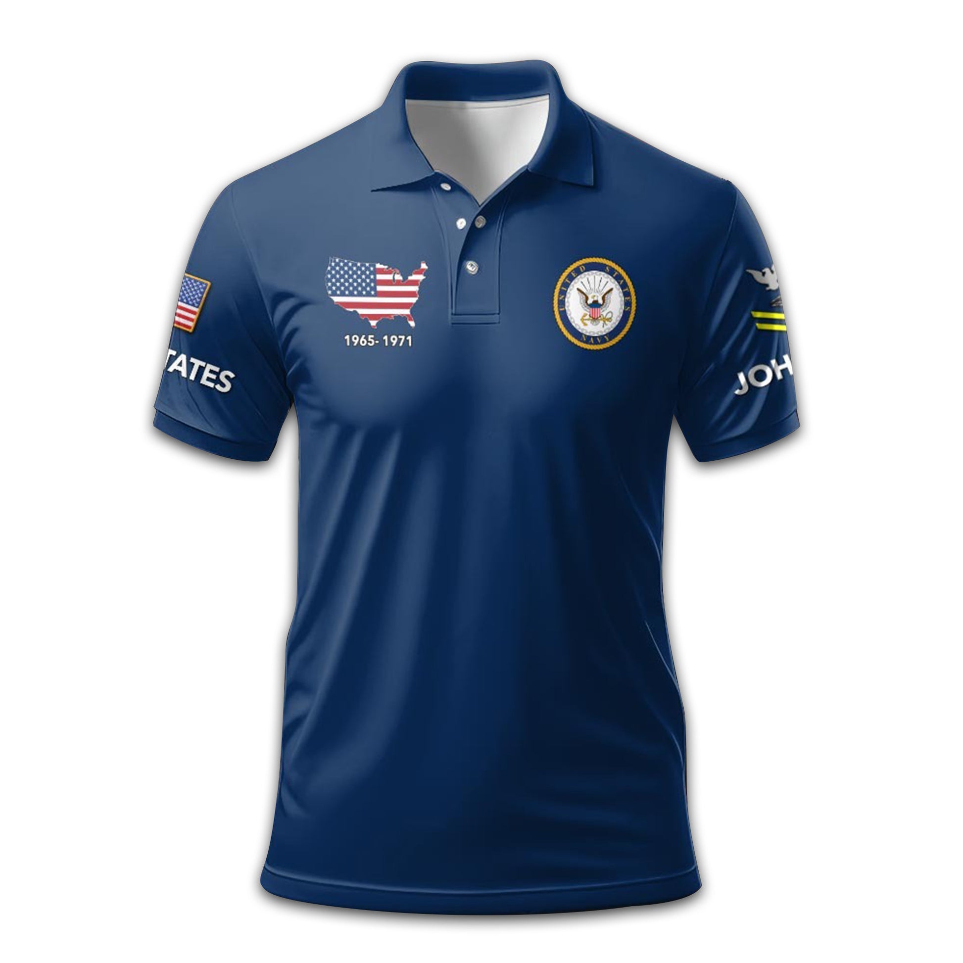 Premium US Navy Polo Shirt VPVC210802, Custom Name, Rank, Year, Gifts For Navy Veteran, Best Gifts On Father's Day, Armed Forces Day, Independence Day, Veterans Day.