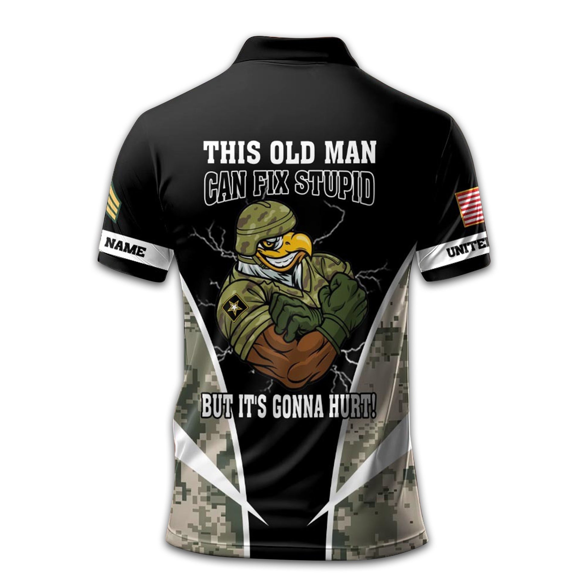 Premium US Army Polo Shirt VPVC210906, Custom Name, Rank, Year, Gifts For Army Veteran, Best Gifts On Father's Day, Armed Forces Day, Independence Day, Veterans Day.