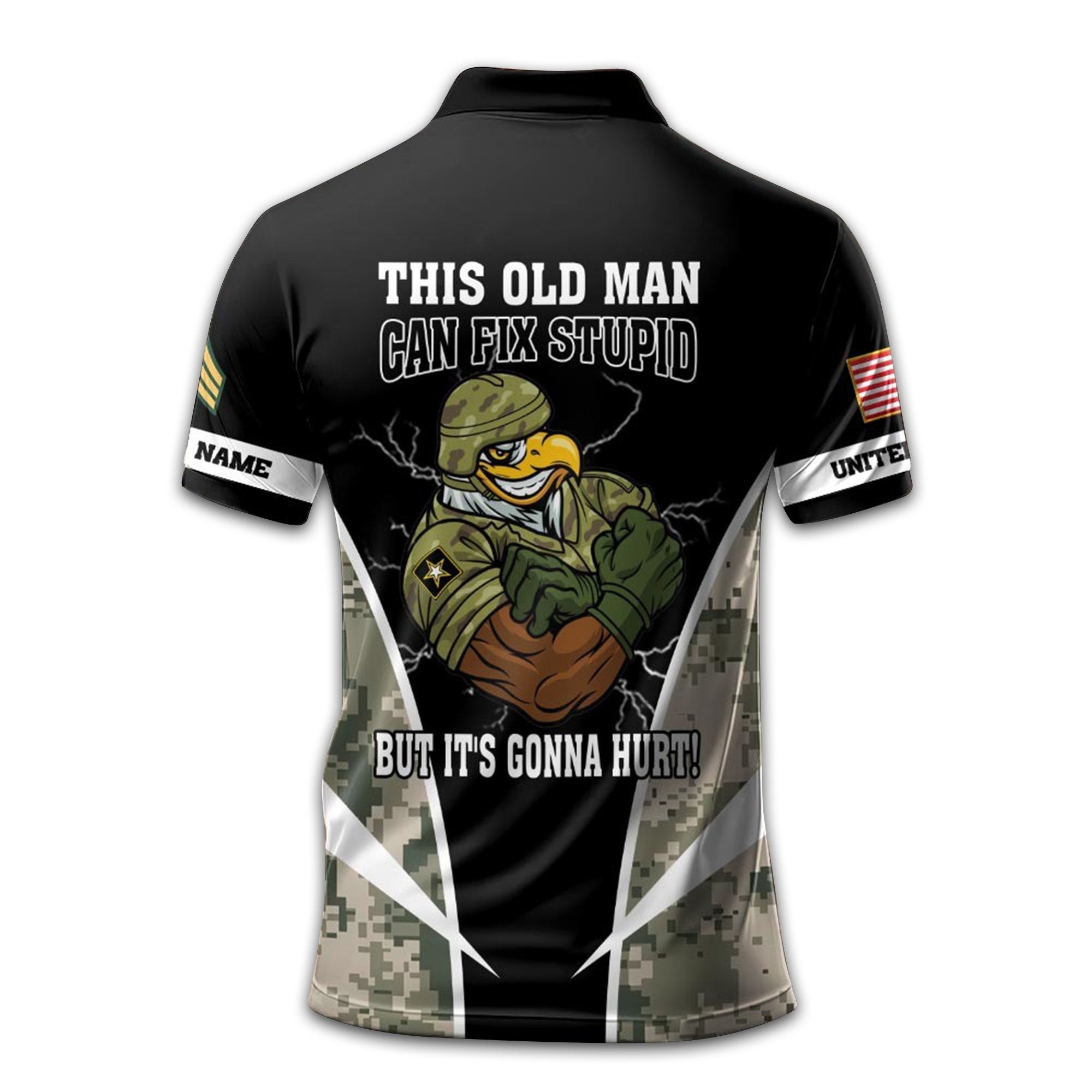 Premium US Army Polo Shirt VPVC210906, Custom Name, Rank, Year, Gifts For Army Veteran, Best Gifts On Father's Day, Armed Forces Day, Independence Day, Veterans Day.