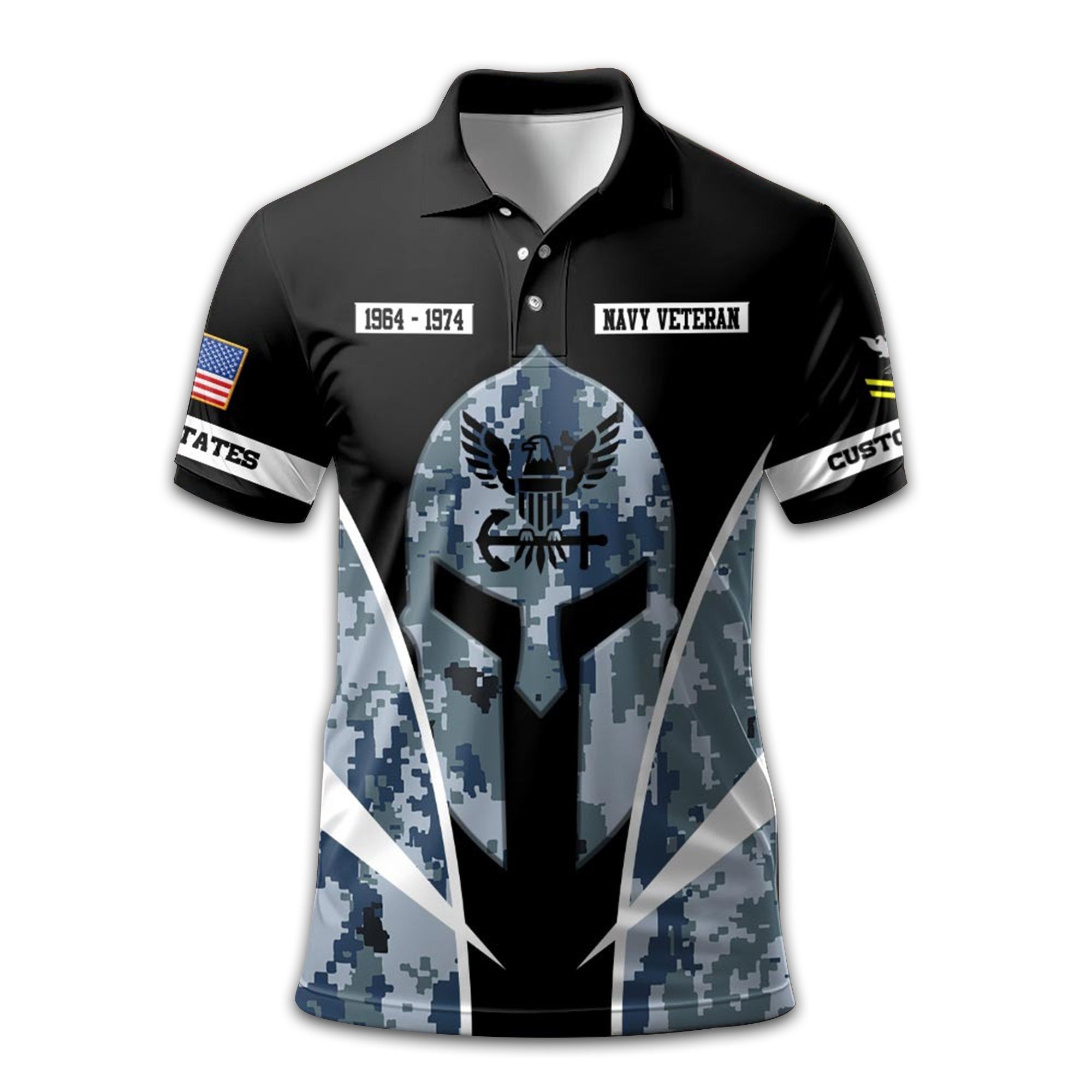Premium US Navy Polo Shirt VPVC210907, Custom Name, Rank, Year, Gifts For Navy Veteran, Best Gifts On Father's Day, Armed Forces Day, Independence Day, Veterans Day.