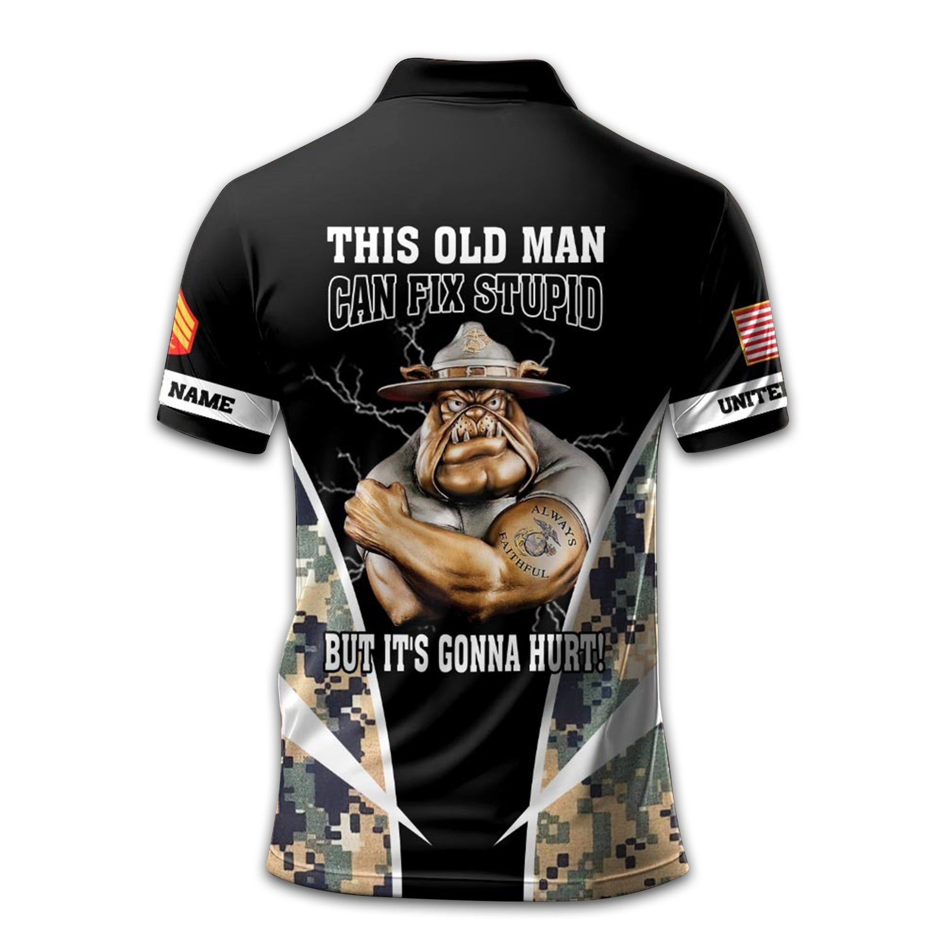 Premium USMC Polo Shirt VPVC210908, Custom Name, Rank, Year, Gifts For Marine Veteran, Best Gifts On Father's Day, Armed Forces Day, Independence Day, Veterans Day.