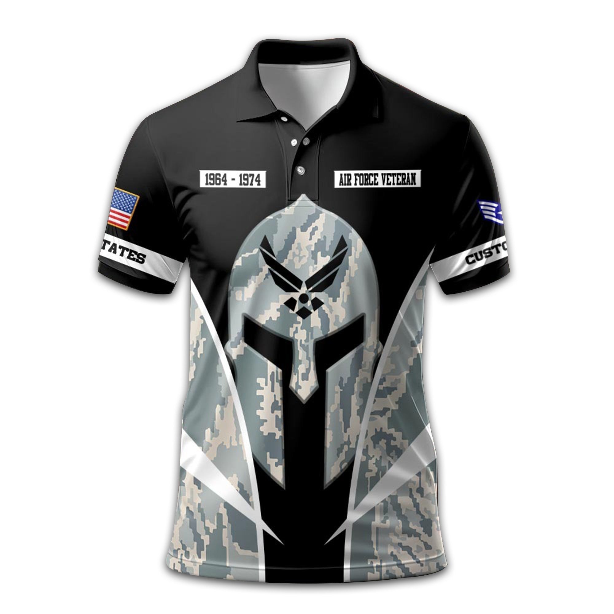 Premium USAF Polo Shirt VPVC210909, Custom Name, Rank, Year, Gifts For Air Force Veteran, Best Gifts On Father's Day, Armed Forces Day, Independence Day, Veterans Day.