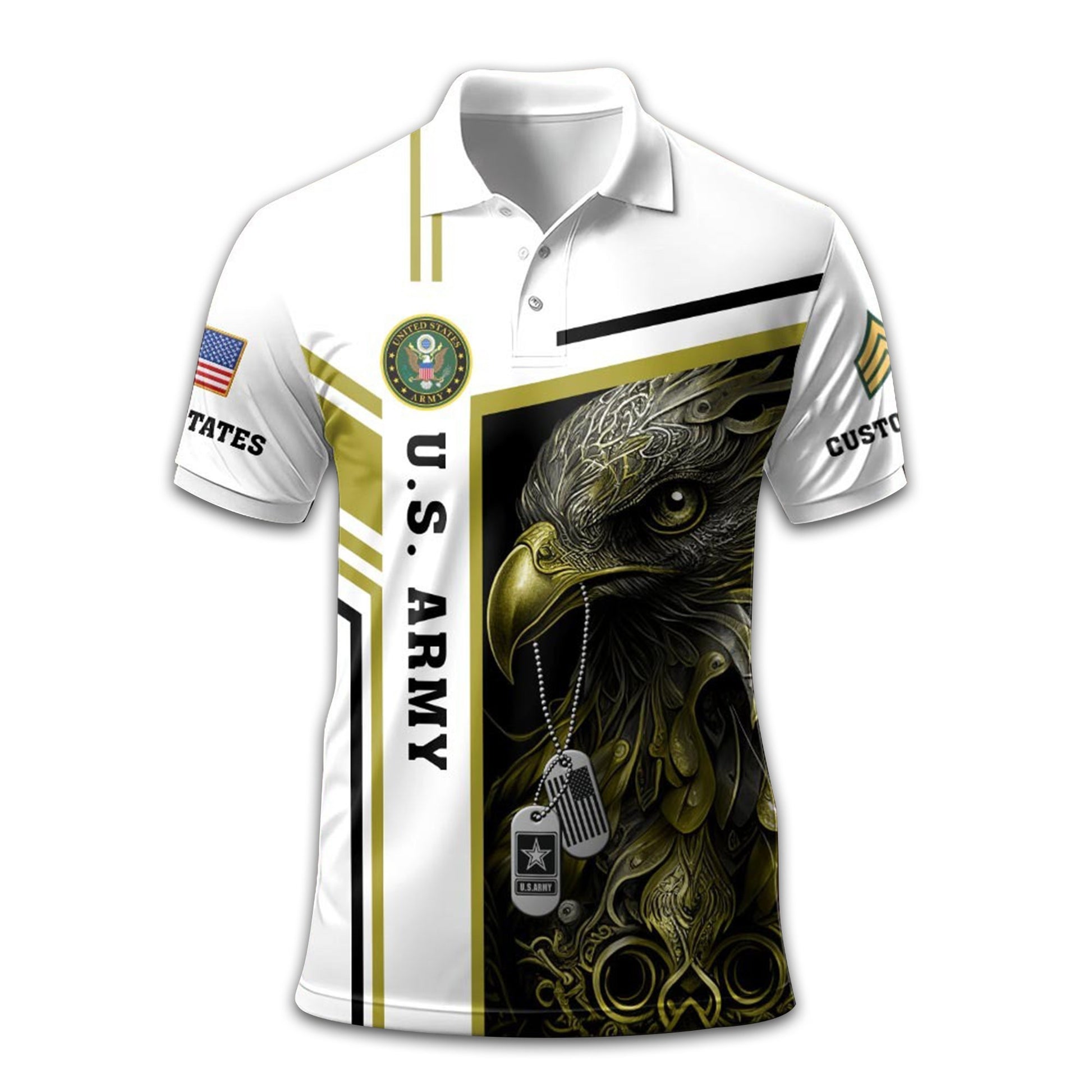Premium Custom US Army Polo Shirt VPVC211001, Gifts For Army Veteran, Gifts For Dad, For Husband, Best Gifts On Father's Day, Armed Forces Day, Independence Day, Veterans Day.
