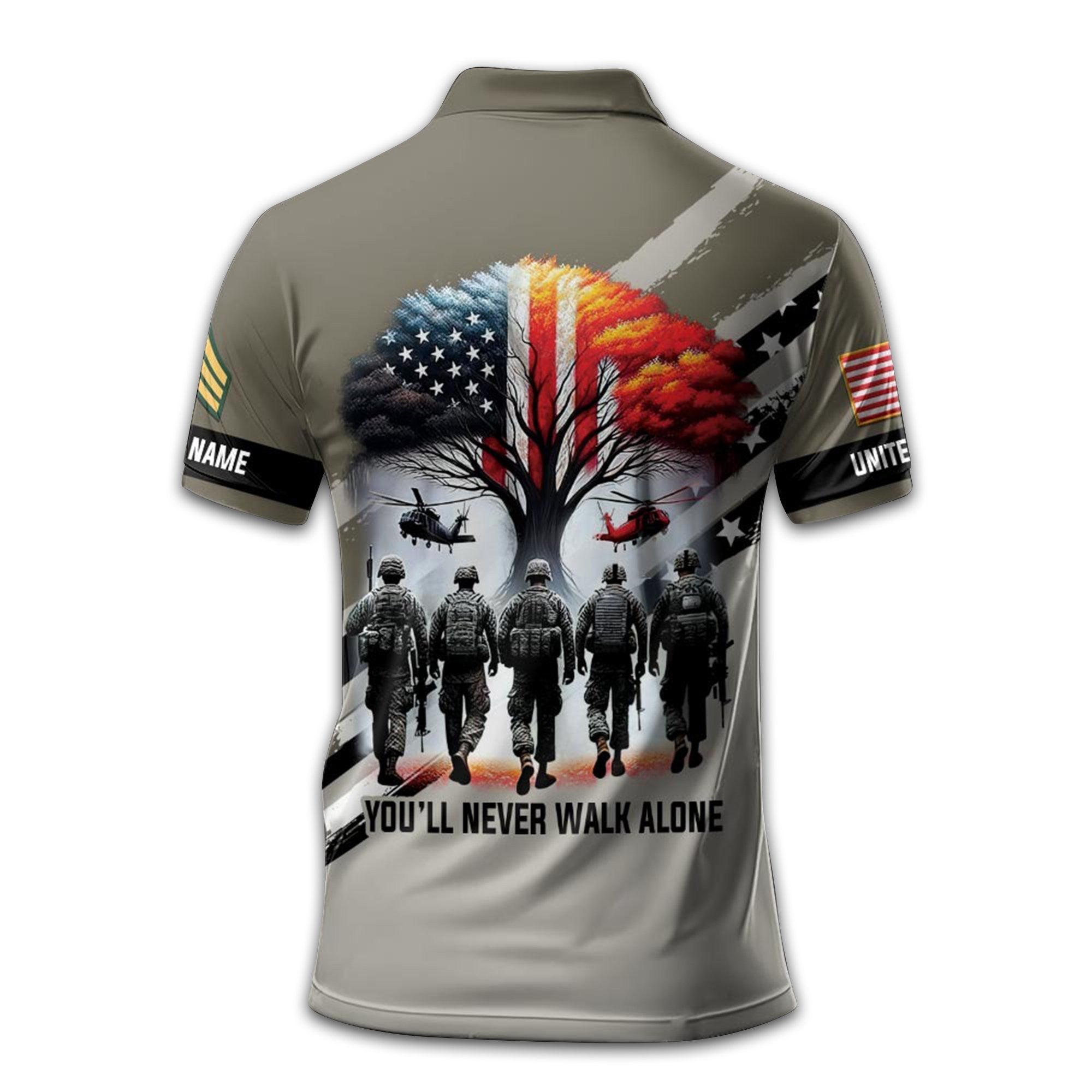 Premium Custom US Army Polo Shirt VPVC211106, Gifts For Army Veteran, Best Gifts On Father's Day, Armed Forces Day, Independence Day, Veterans Day.