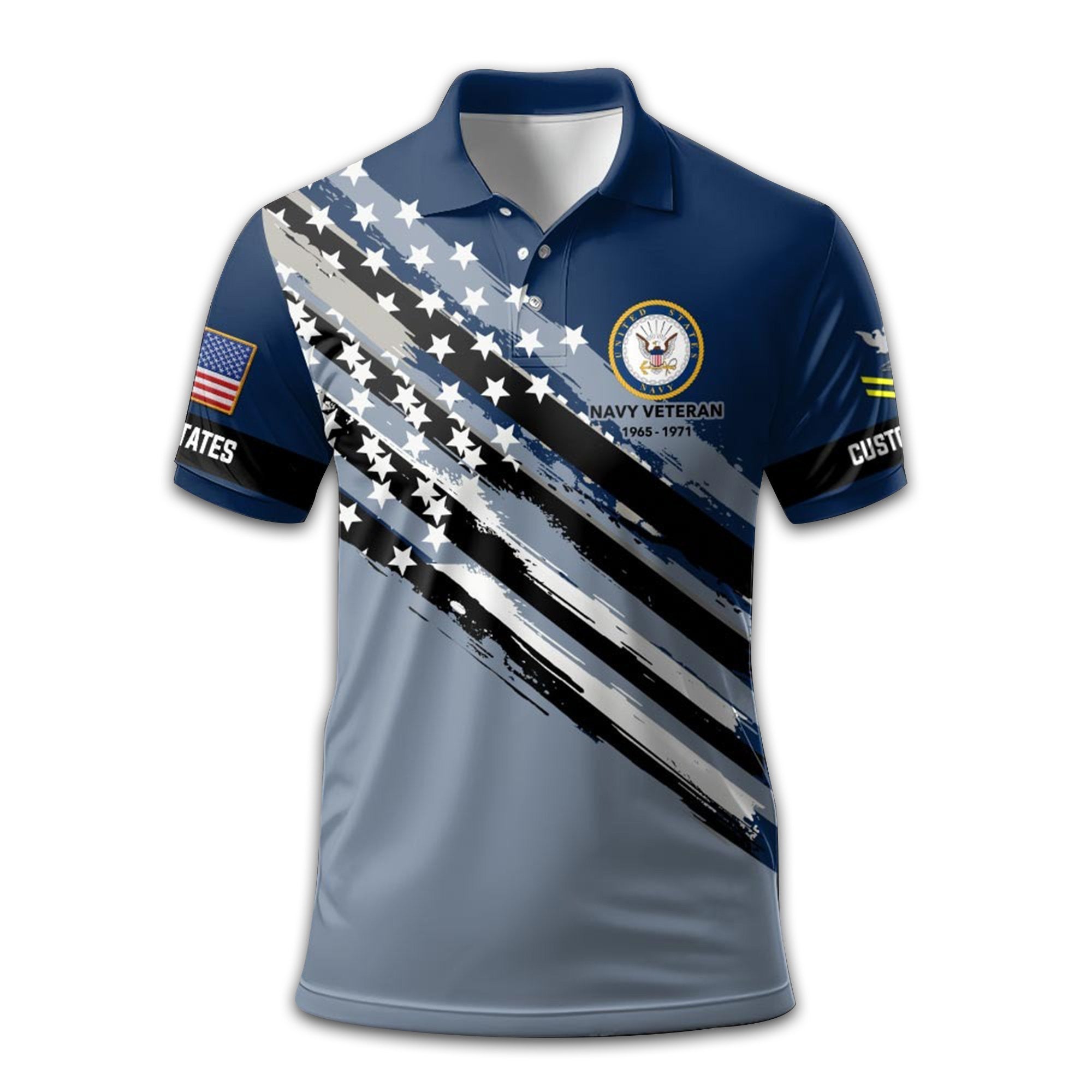 Premium Custom US Navy Polo Shirt VPVC211107, Gifts For Navy Veteran, Best Gifts On Father's Day, Armed Forces Day, Independence Day, Veterans Day.