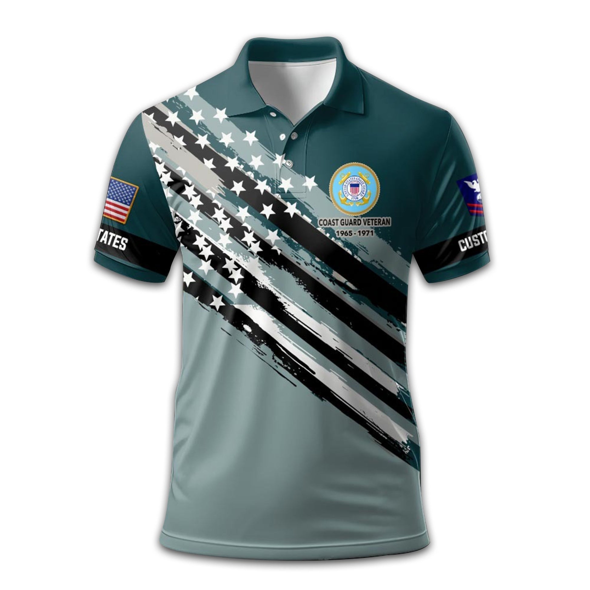 Premium Custom USCG Polo Shirt VPVC211110, Gifts For Coast Guard Veteran, Best Gifts On Father's Day, Armed Forces Day, Independence Day, Veterans Day.
