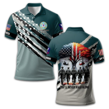 Premium Custom USCG Polo Shirt VPVC211110, Gifts For Coast Guard Veteran, Best Gifts On Father's Day, Armed Forces Day, Independence Day, Veterans Day.