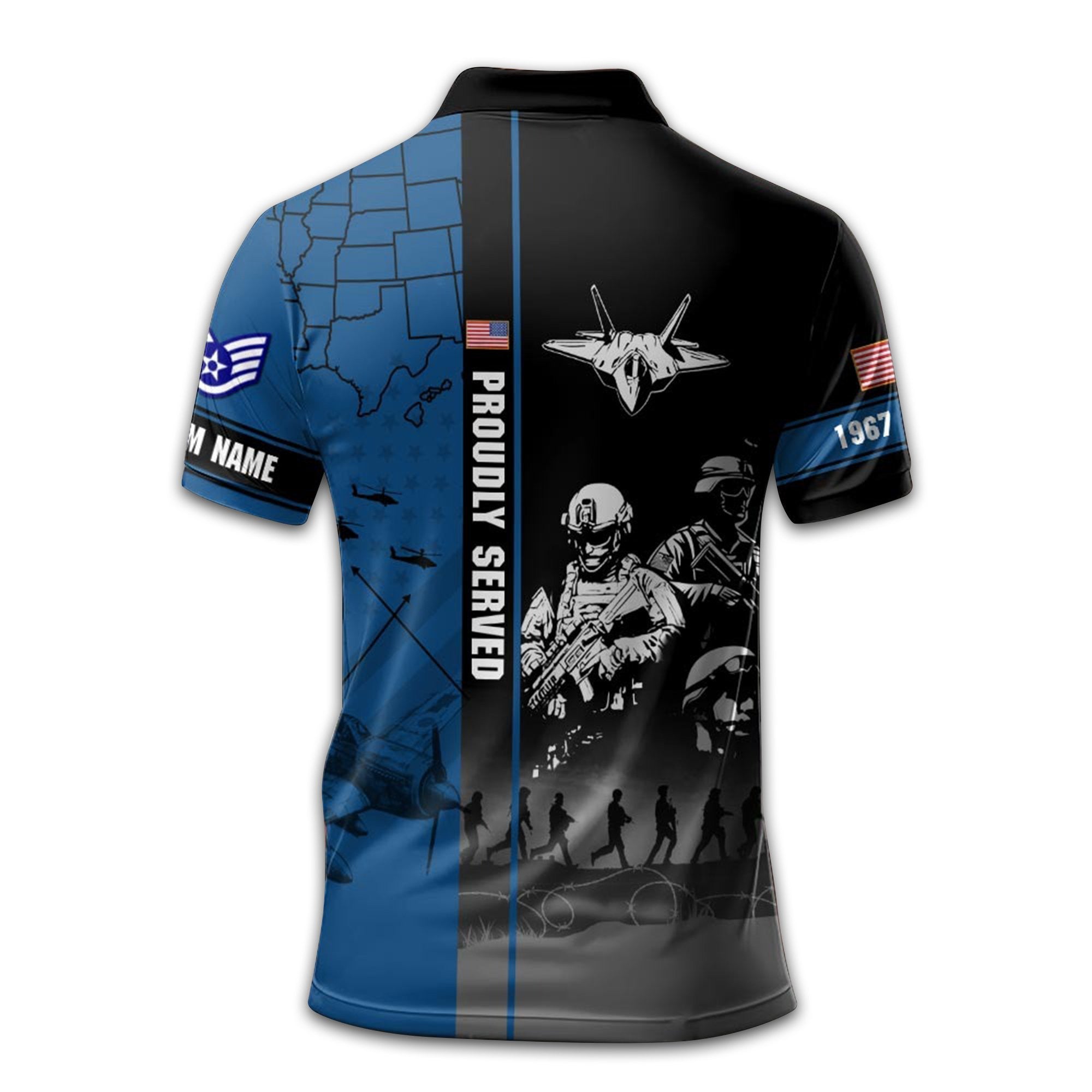 USAF Custom Polo Shirt VPVC211204, Gifts For Air Force Veteran, Best Gifts On Father's Day, Armed Forces Day, Independence Day, Veterans Day.