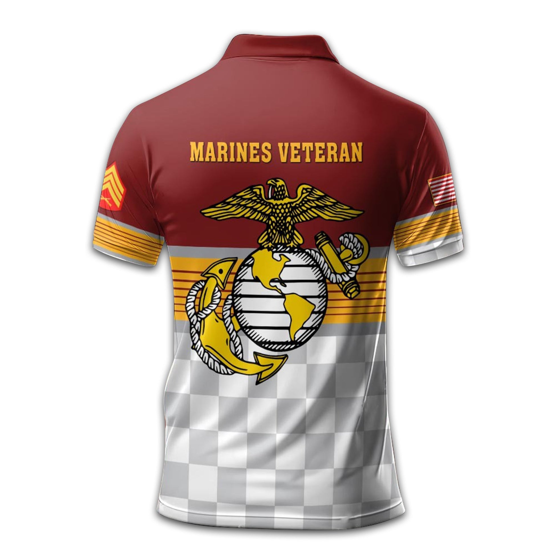 Premium USMC Polo Shirt VPVC211208, Custom Name, Rank, Year, Gifts For Marine Veteran, Best Gifts On Father's Day, Armed Forces Day, Independence Day, Veterans Day.