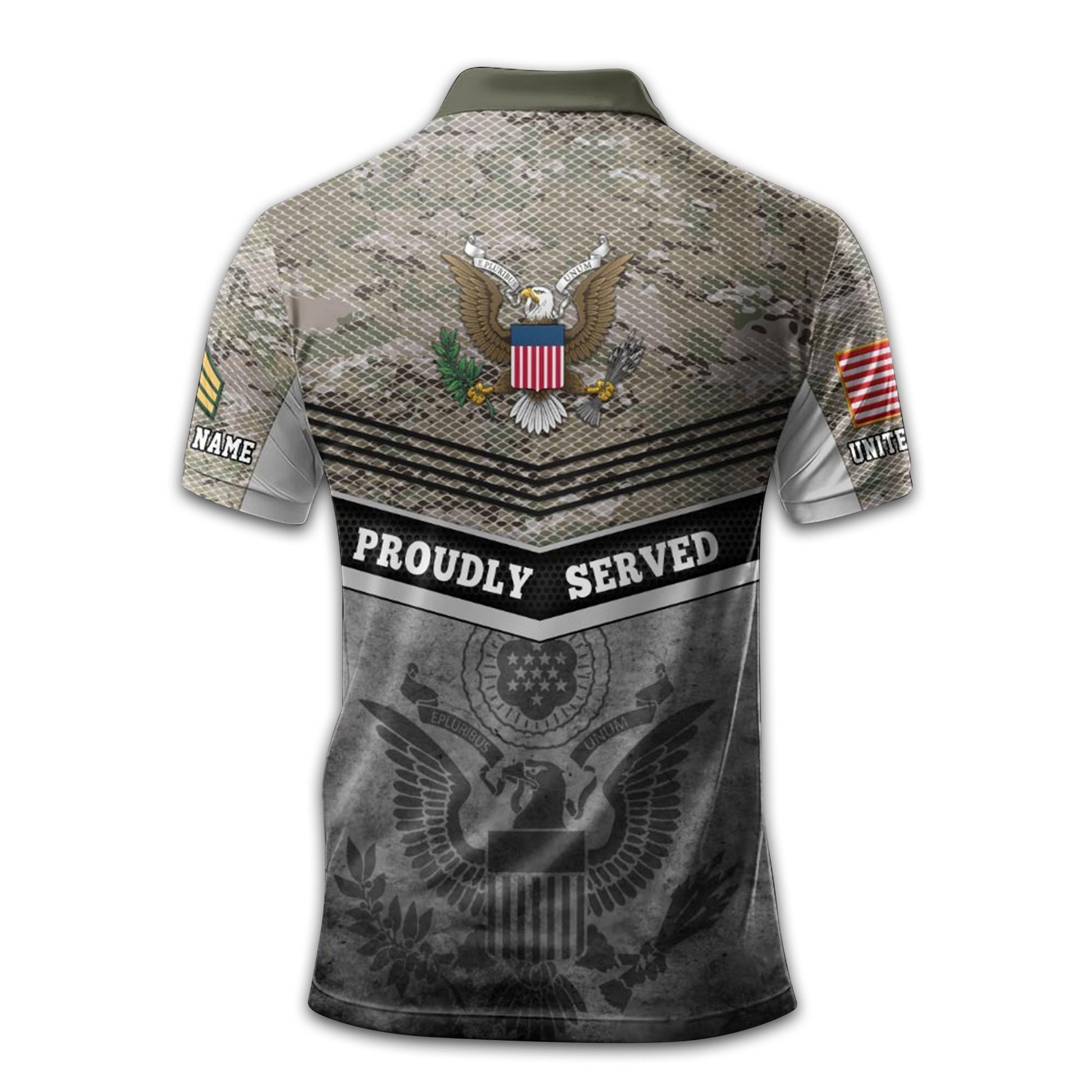Premium Custom US Army Polo Shirt VPVC211301, Gifts For Army Veteran, Best Gifts On Father's Day, Armed Forces Day, Independence Day, Veterans Day.