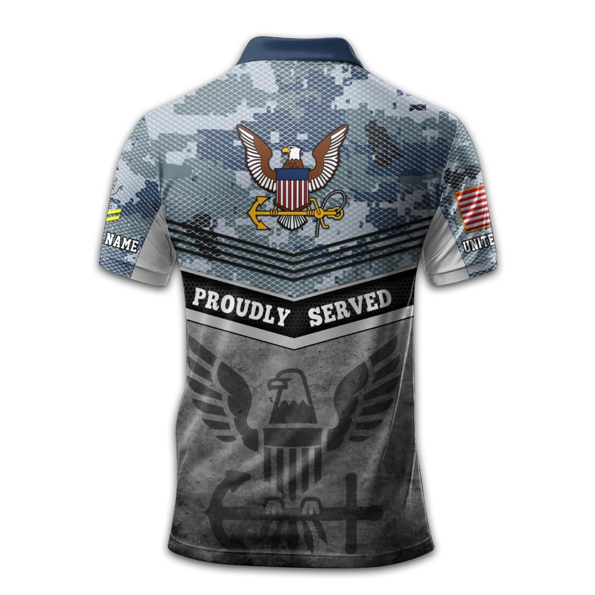 Premium Custom US Navy Polo Shirt VPVC211302, Gifts For Navy Veteran, Best Gifts On Father's Day, Armed Forces Day, Independence Day, Veterans Day.