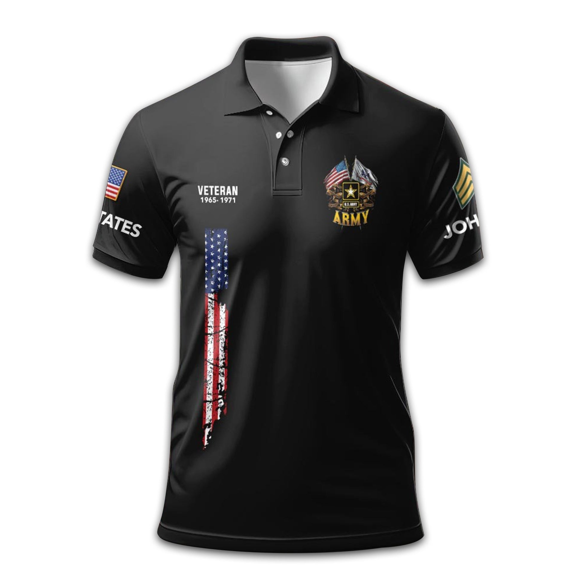 Unique Custom Name, Rank, Year US Army Polo Shirt VPVC211306, Gifts For Army Veteran, Gifts For Dad, For Husband, Best Gifts On Father's Day, Independence Day, Veterans Day.