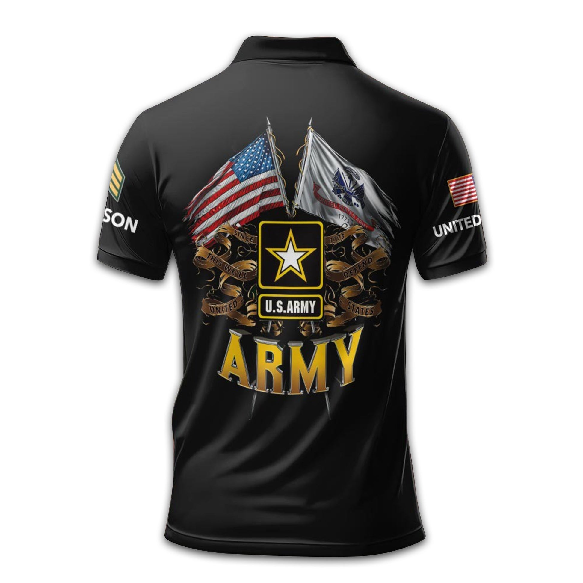Unique Custom Name, Rank, Year US Army Polo Shirt VPVC211306, Gifts For Army Veteran, Gifts For Dad, For Husband, Best Gifts On Father's Day, Independence Day, Veterans Day.