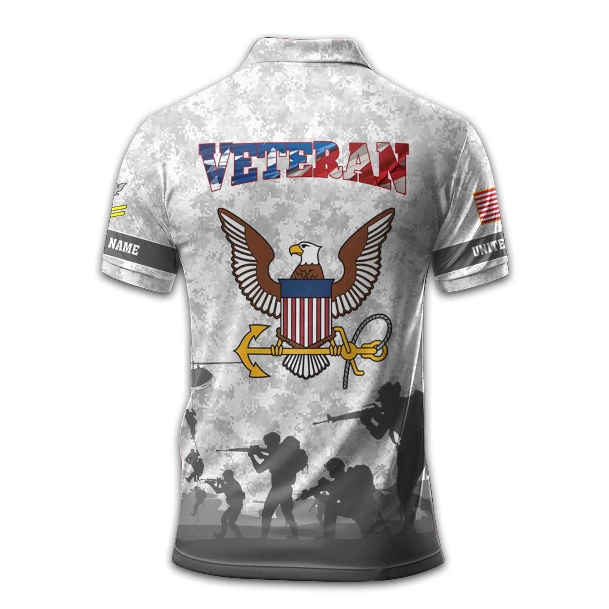 US Navy Custom Polo Shirt VPVC211007, Gifts For Navy Veteran, Best Gifts On Father's Day, Armed Forces Day, Independence Day, Veterans Day.