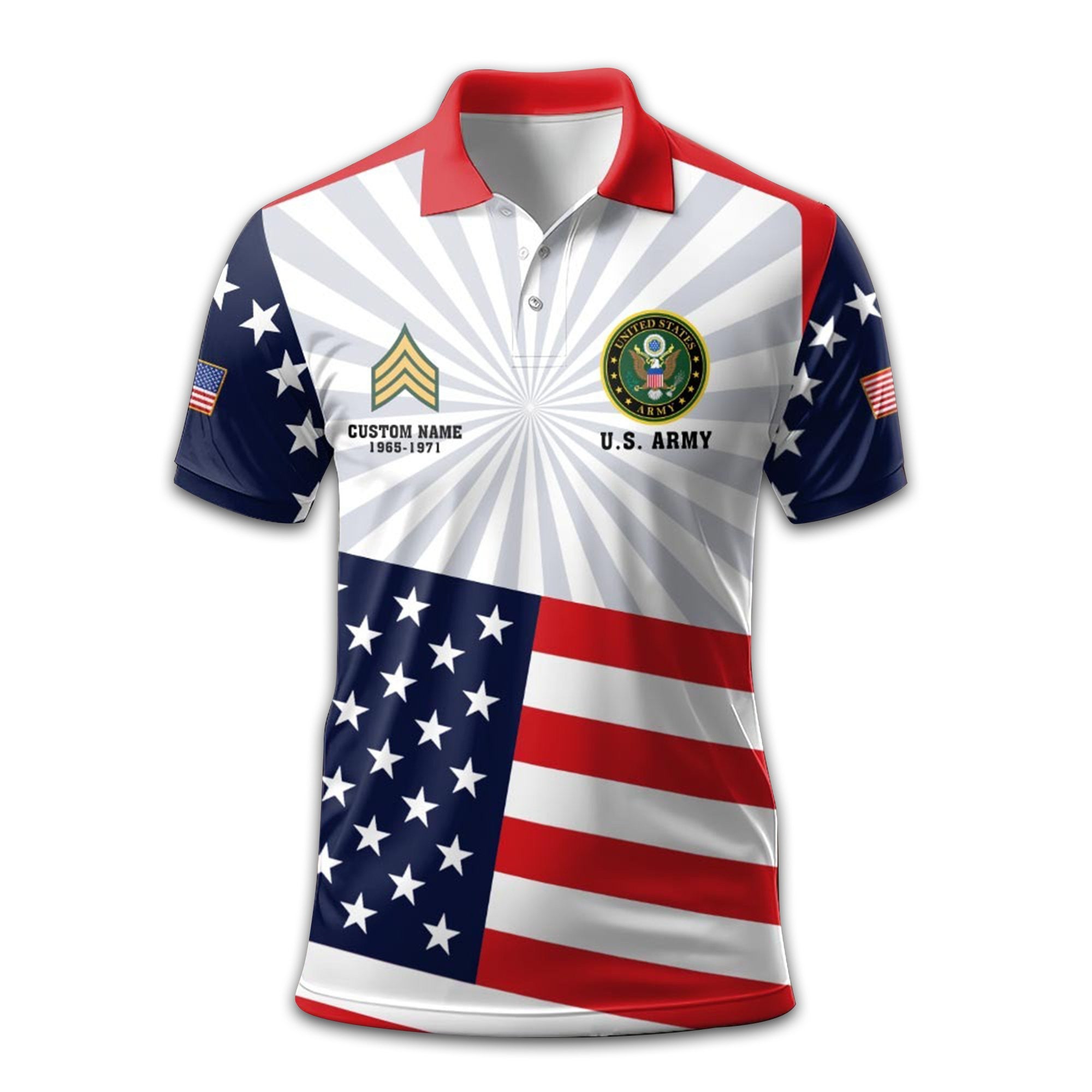 Premium Custom US Army Polo Shirt VPVC211401, Gifts For Army Veteran, Best Gifts On Father's Day, Armed Forces Day, Independence Day, Veterans Day.