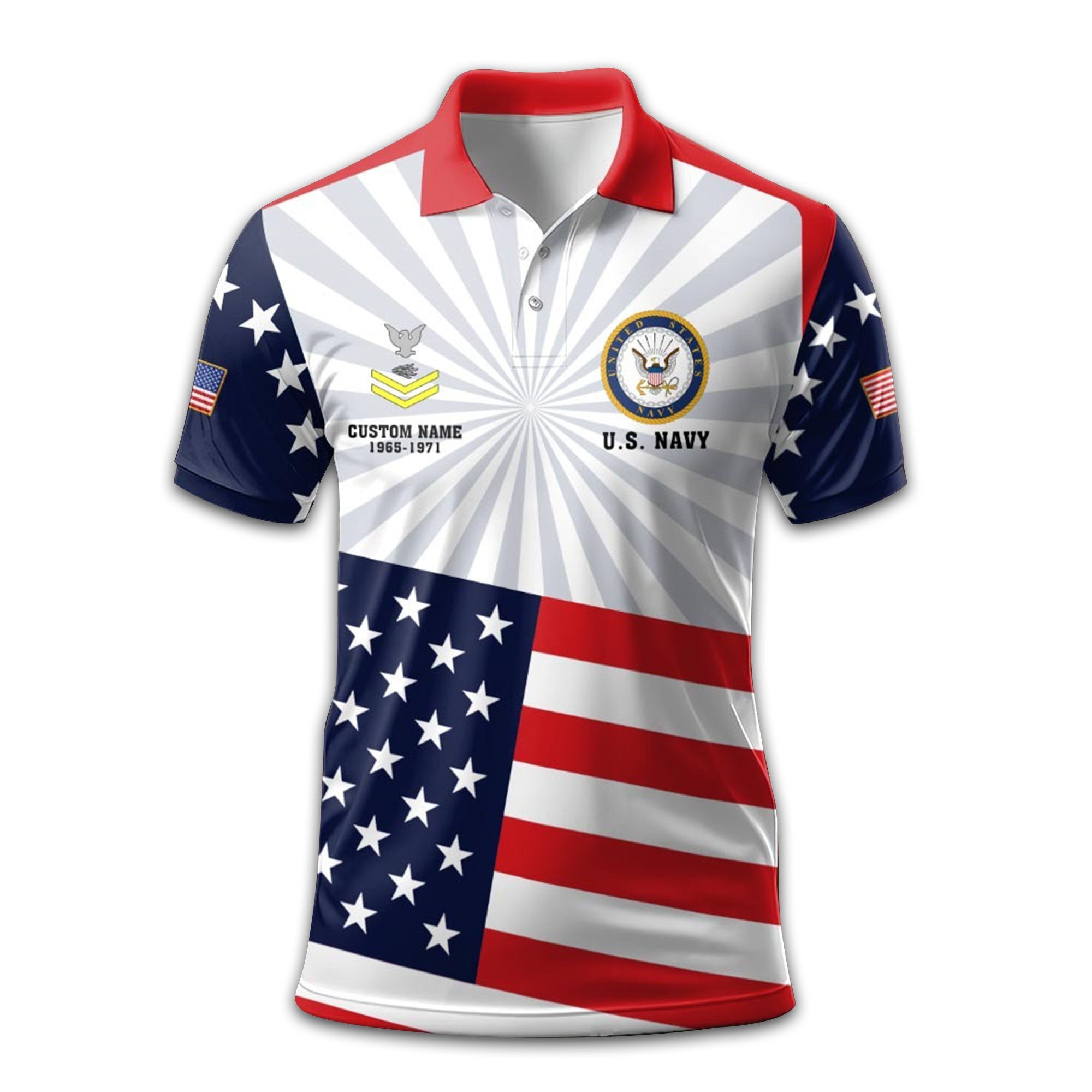 Premium Custom US Navy Polo Shirt VPVC211402, Gifts For Navy Veteran, Best Gifts On Father's Day, Armed Forces Day, Independence Day, Veterans Day.