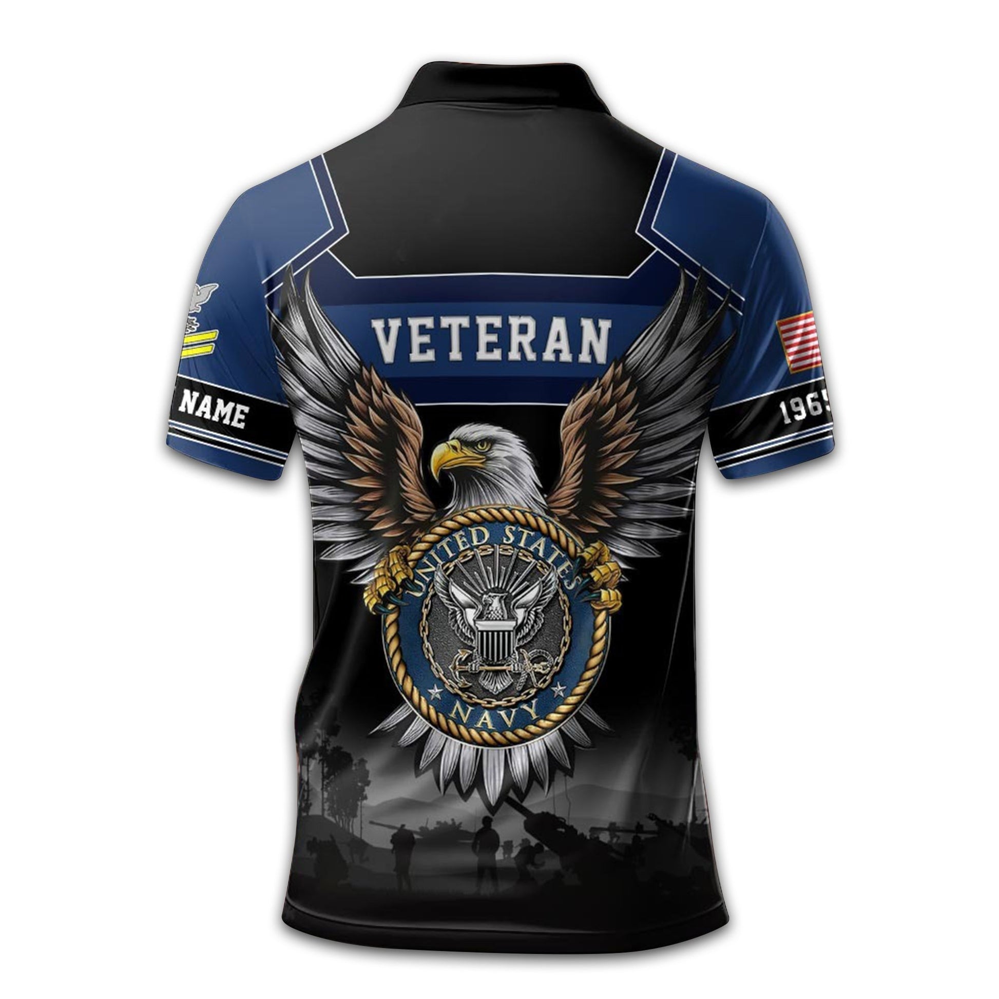 Premium US Navy Polo Shirt VPVC211502, Custom Name, Rank, Year, Gifts For Navy Veteran, Best Gifts On Father's Day, Armed Forces Day, Independence Day, Veterans Day.