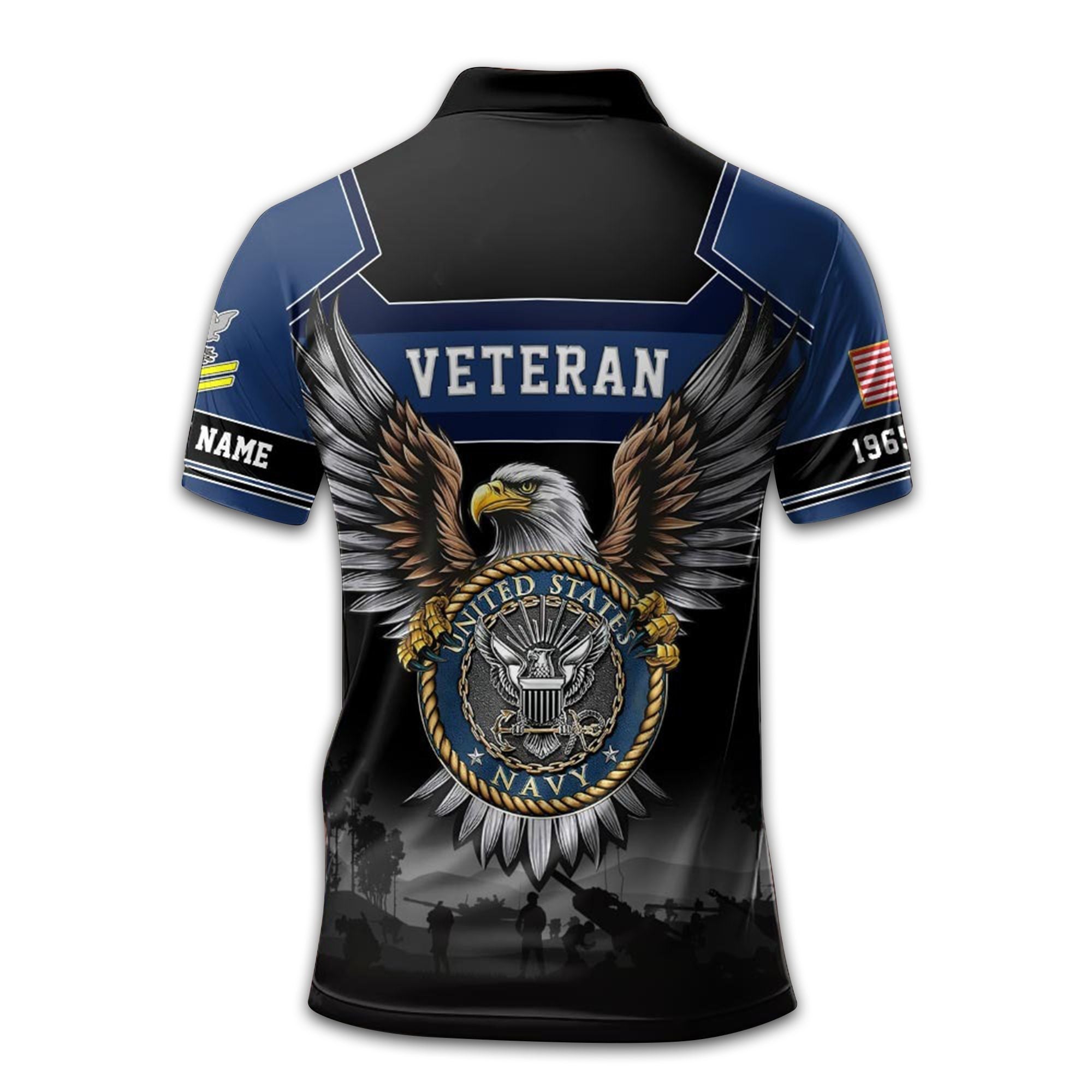 Premium US Navy Polo Shirt VPVC211502, Custom Name, Rank, Year, Gifts For Navy Veteran, Best Gifts On Father's Day, Armed Forces Day, Independence Day, Veterans Day.