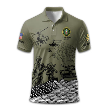 Premium Custom US Army Polo Shirt VPVC211506, Gifts For Army Veteran, Best Gifts On Father's Day, Armed Forces Day, Independence Day, Veterans Day.