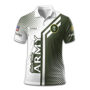 Unique Custom Name, Rank, Year US Army Polo Shirt VPVC211601, Gifts For Army Veteran, Gifts For Dad, For Husband, Best Gifts On Father's Day, Independence Day, Veterans Day.