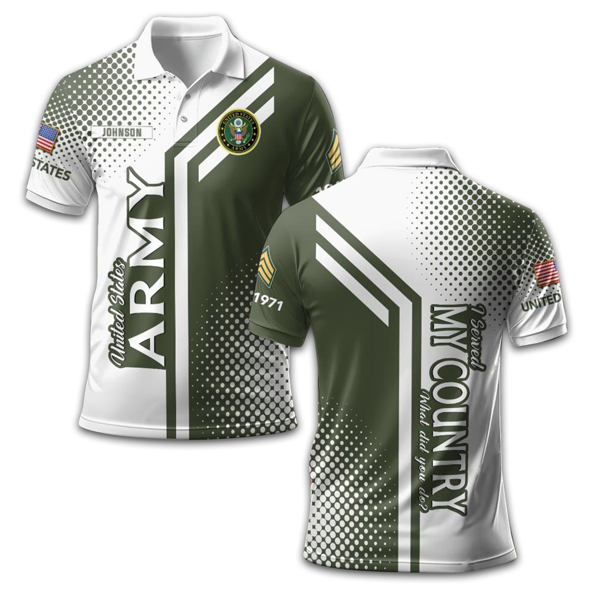 Unique Custom Name, Rank, Year US Army Polo Shirt VPVC211601, Gifts For Army Veteran, Gifts For Dad, For Husband, Best Gifts On Father's Day, Independence Day, Veterans Day.