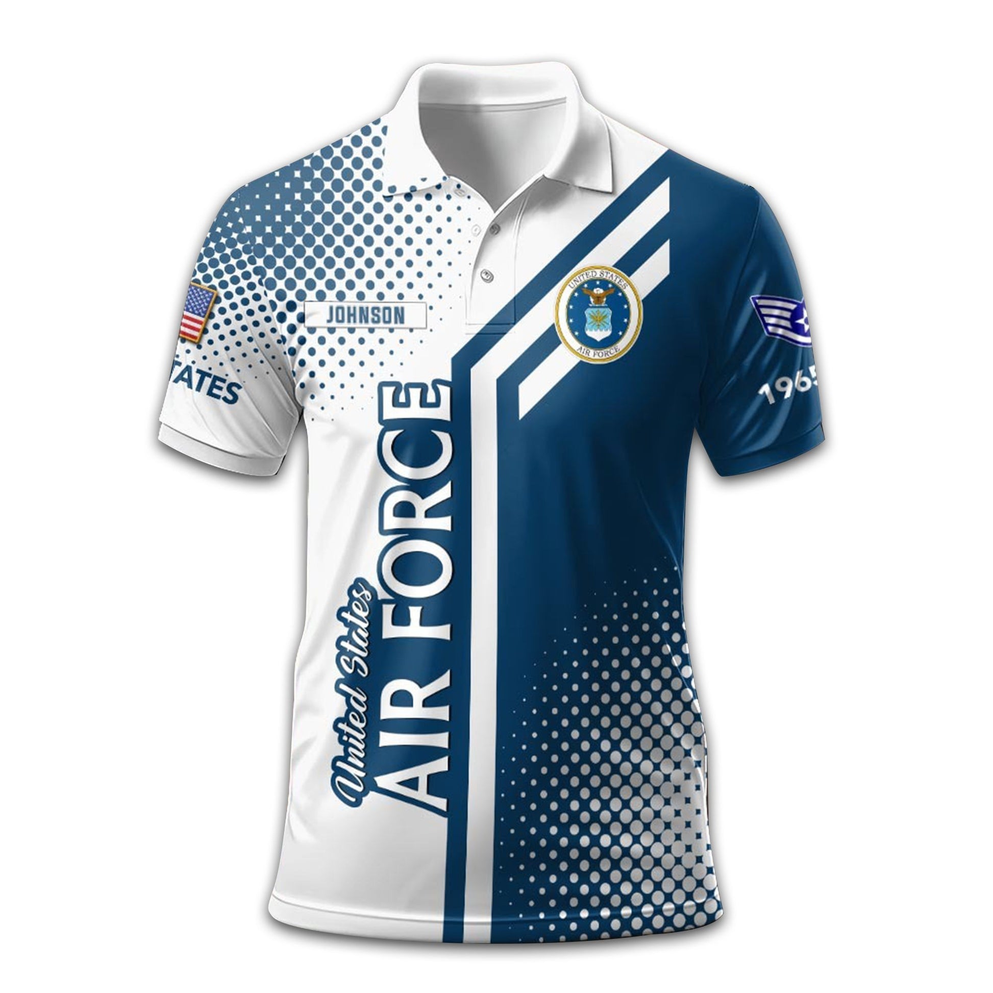 Unique Custom Name, Rank, Year USAF Polo Shirt VPVC211604, Gifts For Air Force Veteran, Gifts For Dad, For Husband, Best Gifts On Father's Day, Independence Day, Veterans Day.