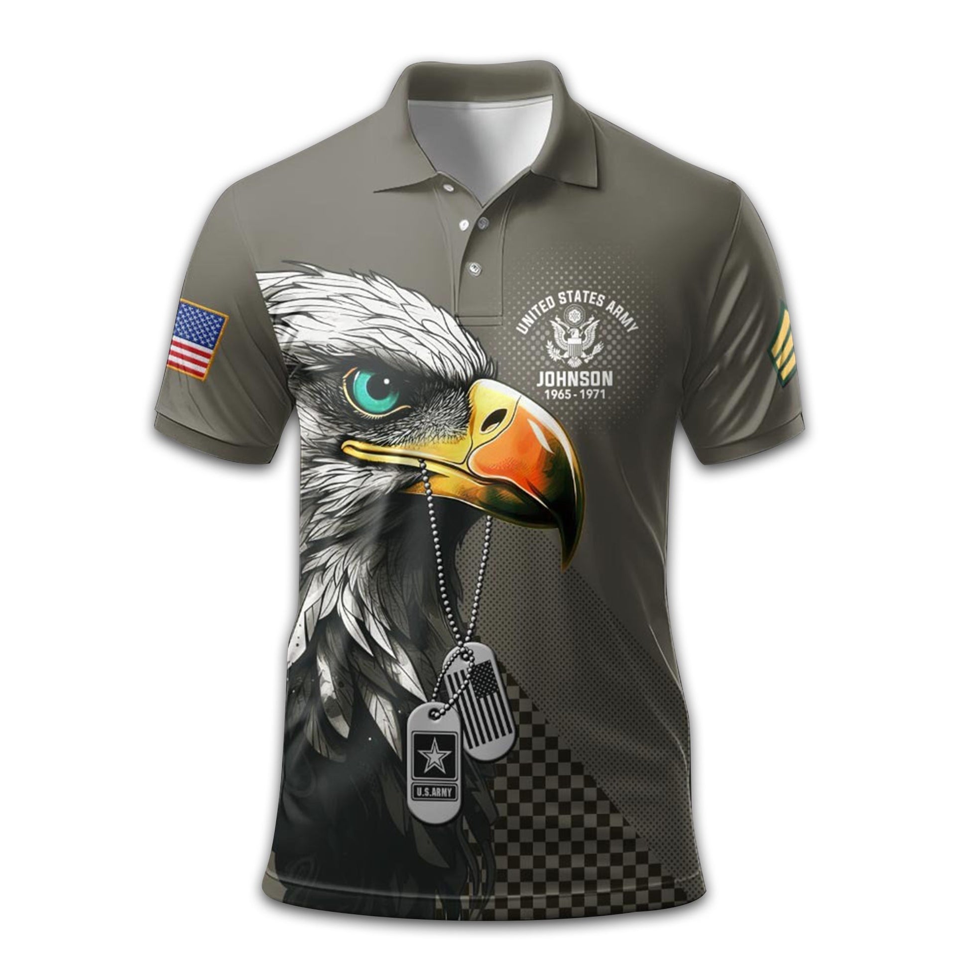 Premium Custom US Army Polo Shirt VPVC211701, Gifts For Army Veteran, Best Gifts On Father's Day, Armed Forces Day, Independence Day, Veterans Day.