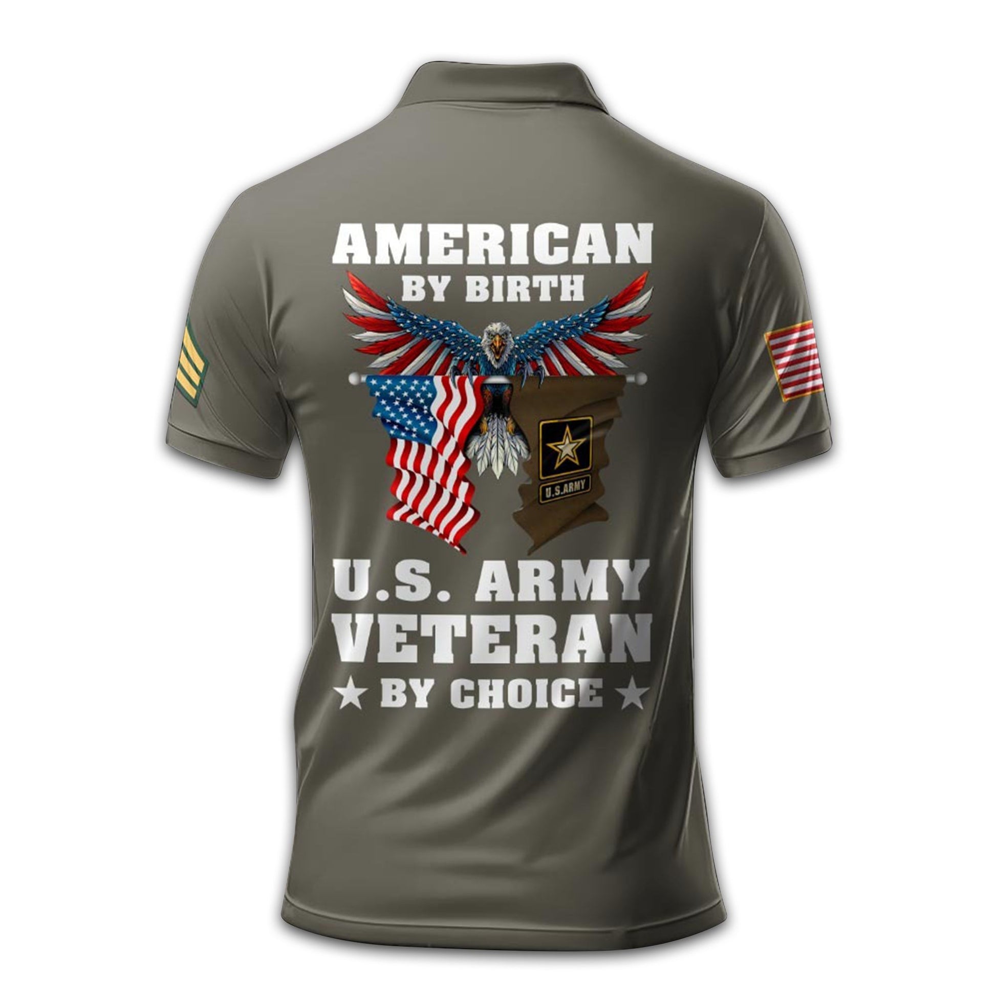Premium Custom US Army Polo Shirt VPVC211701, Gifts For Army Veteran, Best Gifts On Father's Day, Armed Forces Day, Independence Day, Veterans Day.