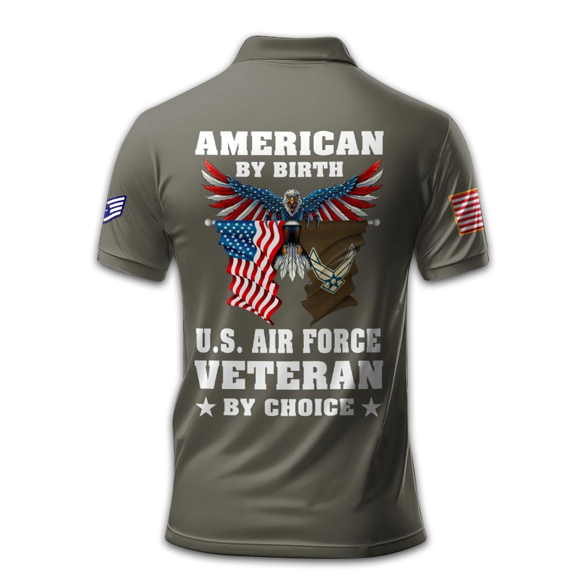 Premium Custom USAF Polo Shirt VPVC211704, Gifts For Air Force Veteran, Best Gifts On Father's Day, Armed Forces Day, Independence Day, Veterans Day.