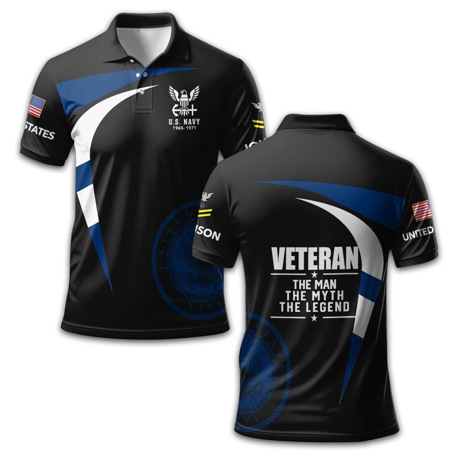 US Navy Custom Polo Shirt VPVC211707, Gifts For Navy Veteran, Best Gifts On Father's Day, Armed Forces Day, Independence Day, Veterans Day.