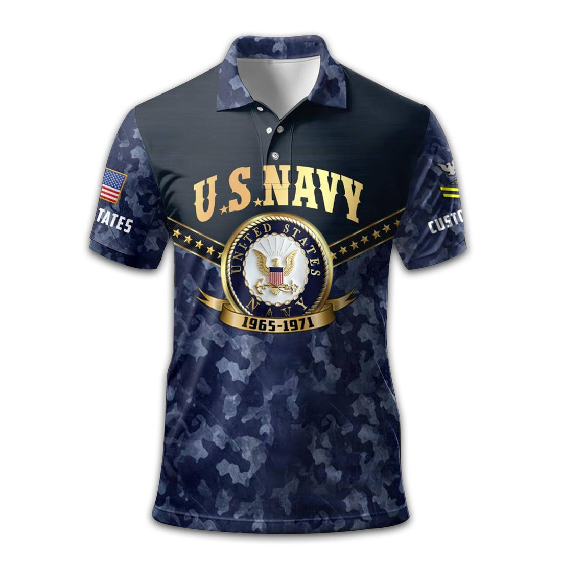 Premium US Navy Polo Shirt VPVC211802, Custom Name, Rank, Year, Gifts For Navy Veteran, Best Gifts On Father's Day, Armed Forces Day, Independence Day, Veterans Day.