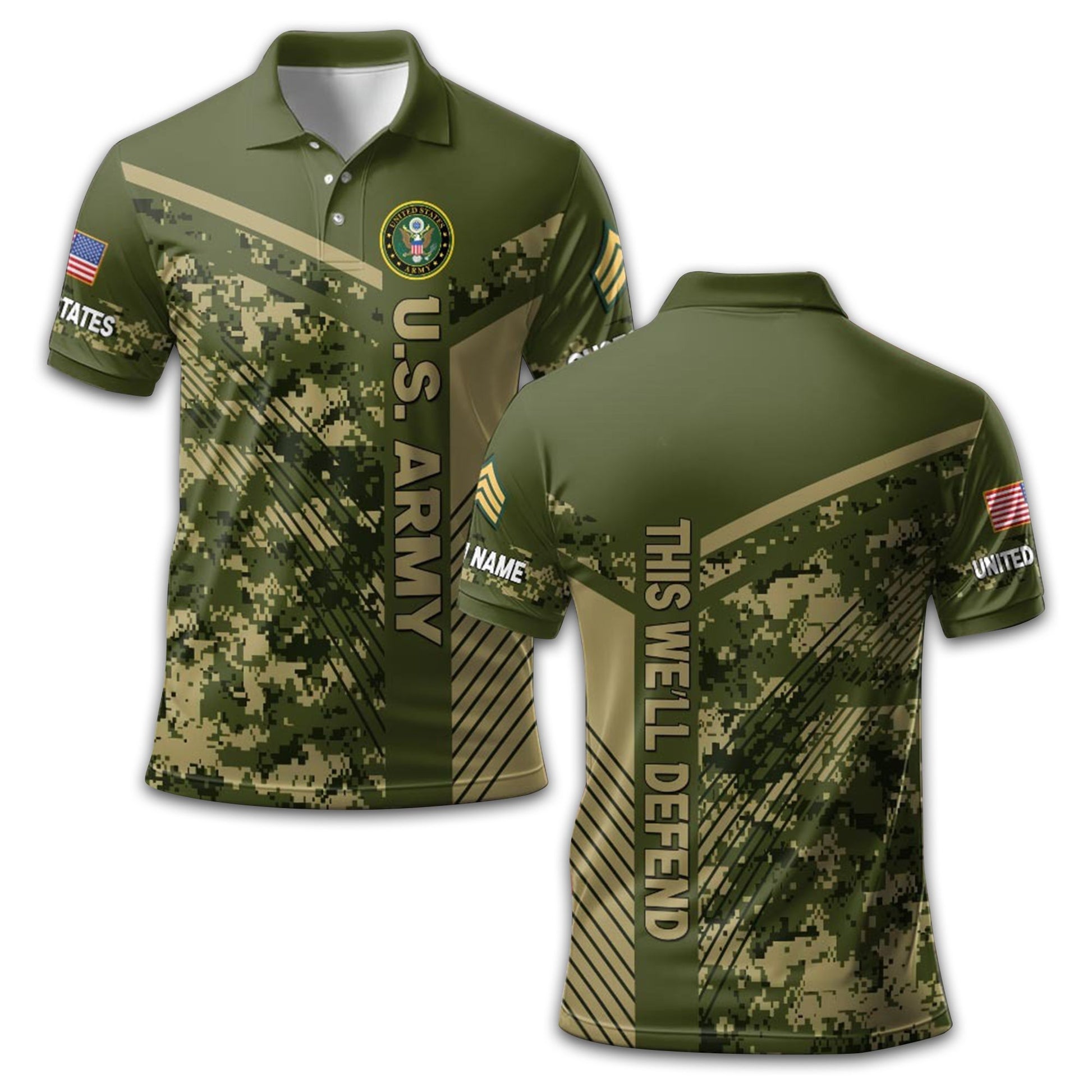 Premium Custom US Army Polo Shirt VPVC211806, Gifts For Army Veteran, Gifts For Dad, For Husband, Best Gifts On Father's Day, Armed Forces Day, Independence Day, Veterans Day.