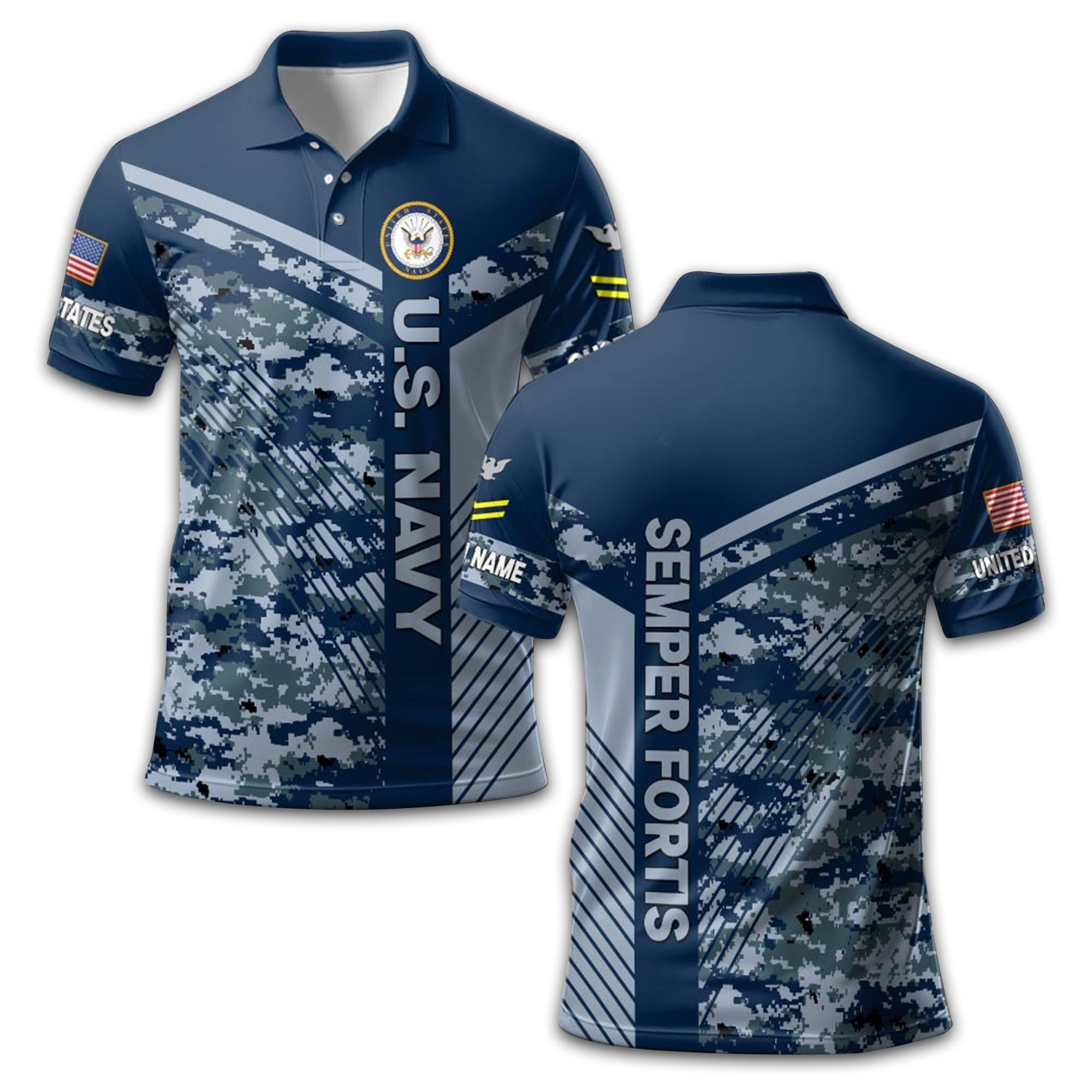 Premium Custom US Navy Polo Shirt VPVC211807, Gifts For Navy Veteran, Gifts For Dad, For Husband, Best Gifts On Father's Day, Armed Forces Day, Independence Day, Veterans Day.
