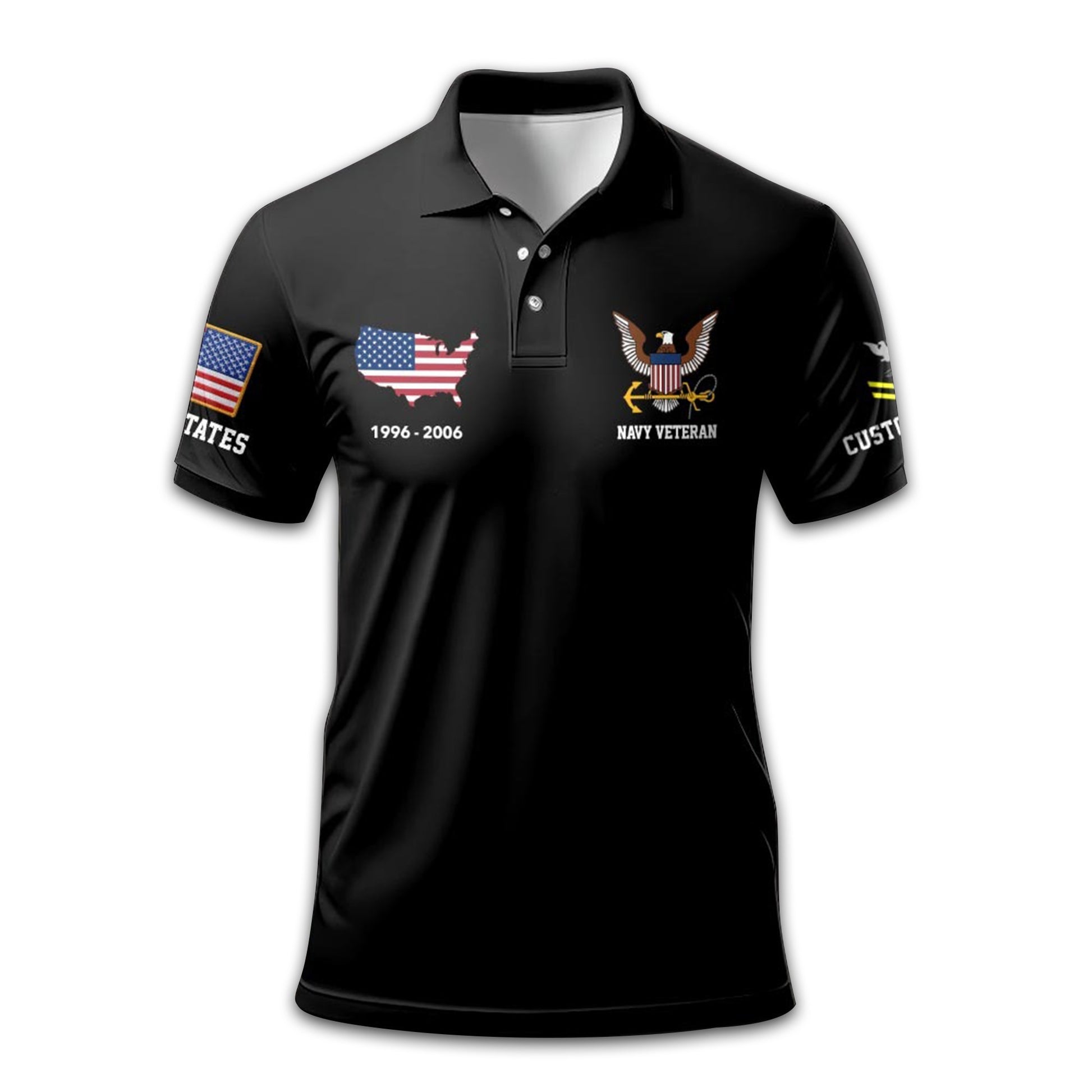 Unique Custom Name, Rank, Year US Navy Polo Shirt VPVC211902, Gifts For Navy Veteran, Gifts For Dad, For Husband, Best Gifts On Father's Day, Independence Day, Veterans Day.