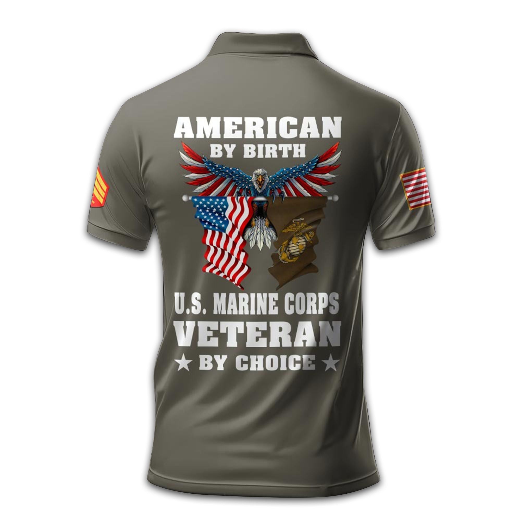 Premium Custom USMC Polo Shirt VPVC211703, Gifts For Marine Veteran, Best Gifts On Father's Day, Armed Forces Day, Independence Day, Veterans Day.