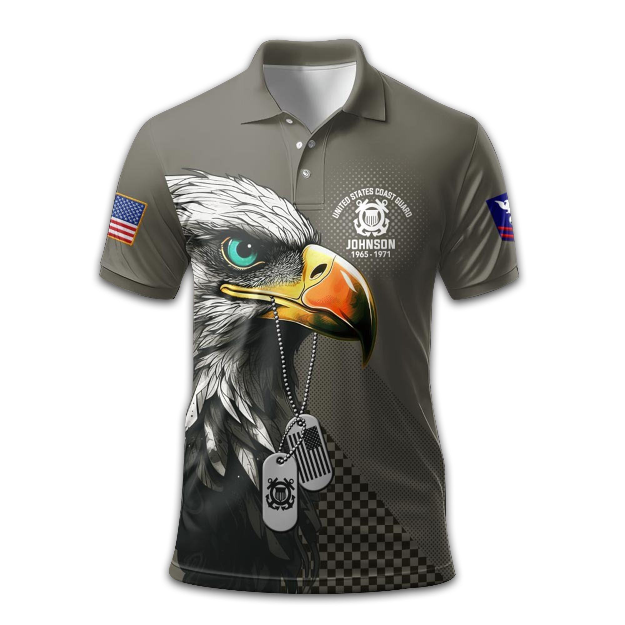 Premium Custom USCG Polo Shirt VPVC211705, Gifts For Coast Guard Veteran, Best Gifts On Father's Day, Armed Forces Day, Independence Day, Veterans Day.