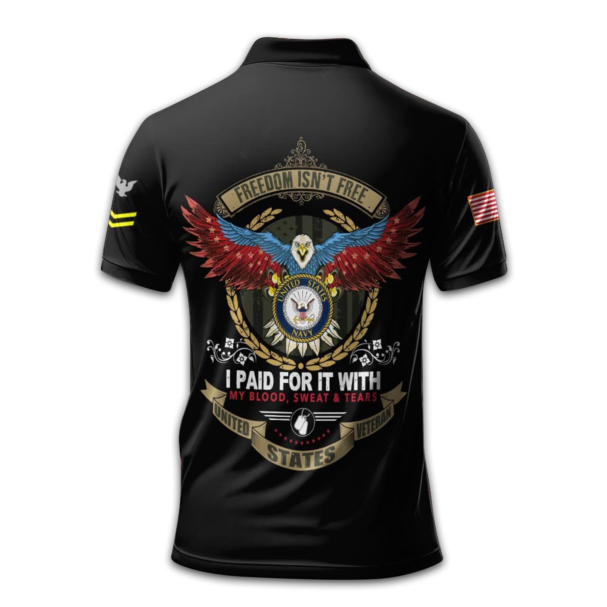 US Navy Custom Polo Shirt VPVC211907, Gifts For Navy Veteran, Best Gifts On Father's Day, Armed Forces Day, Independence Day, Veterans Day.