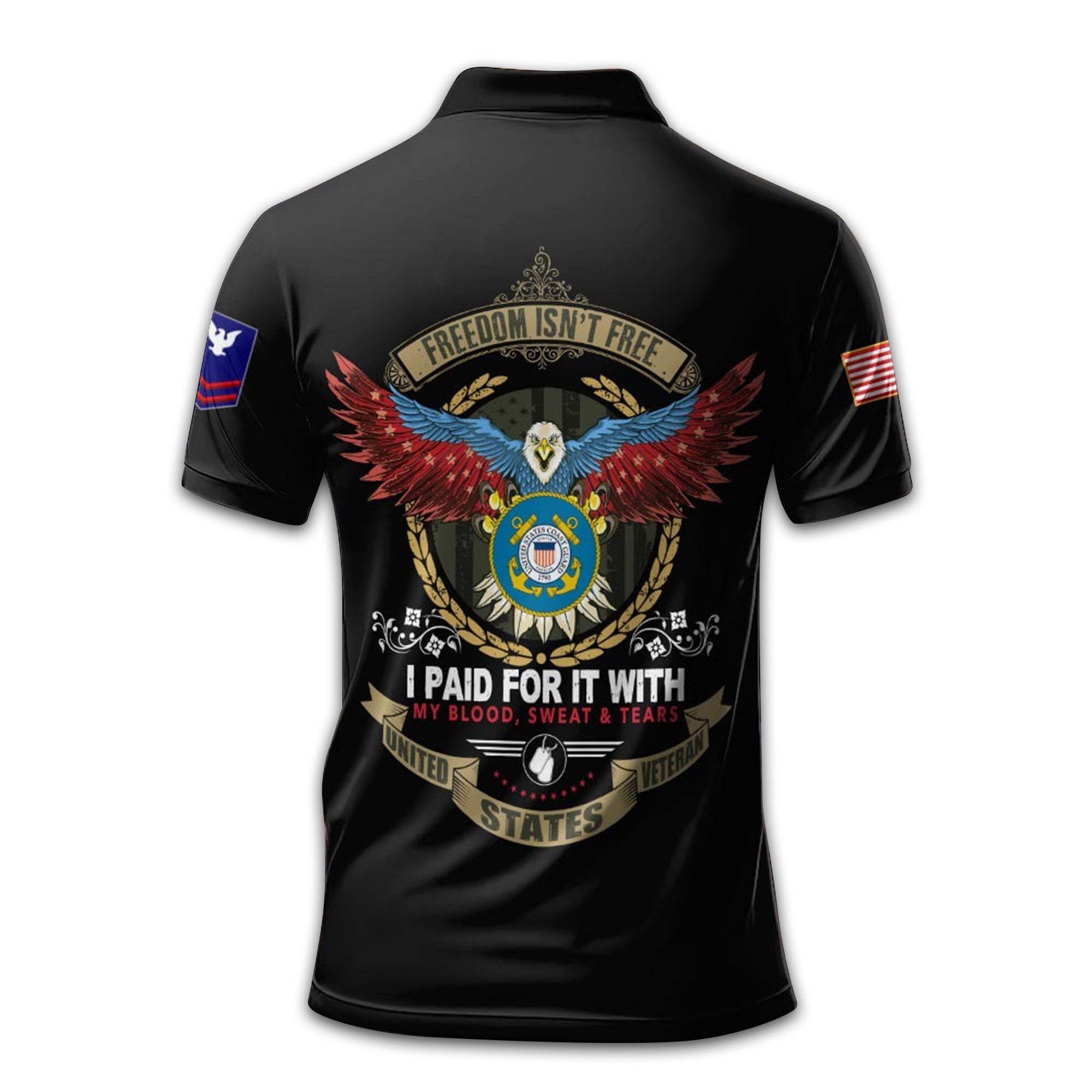 USCG Custom Polo Shirt VPVC211910, Gifts For Coast Guard Veteran, Best Gifts On Father's Day, Armed Forces Day, Independence Day, Veterans Day.