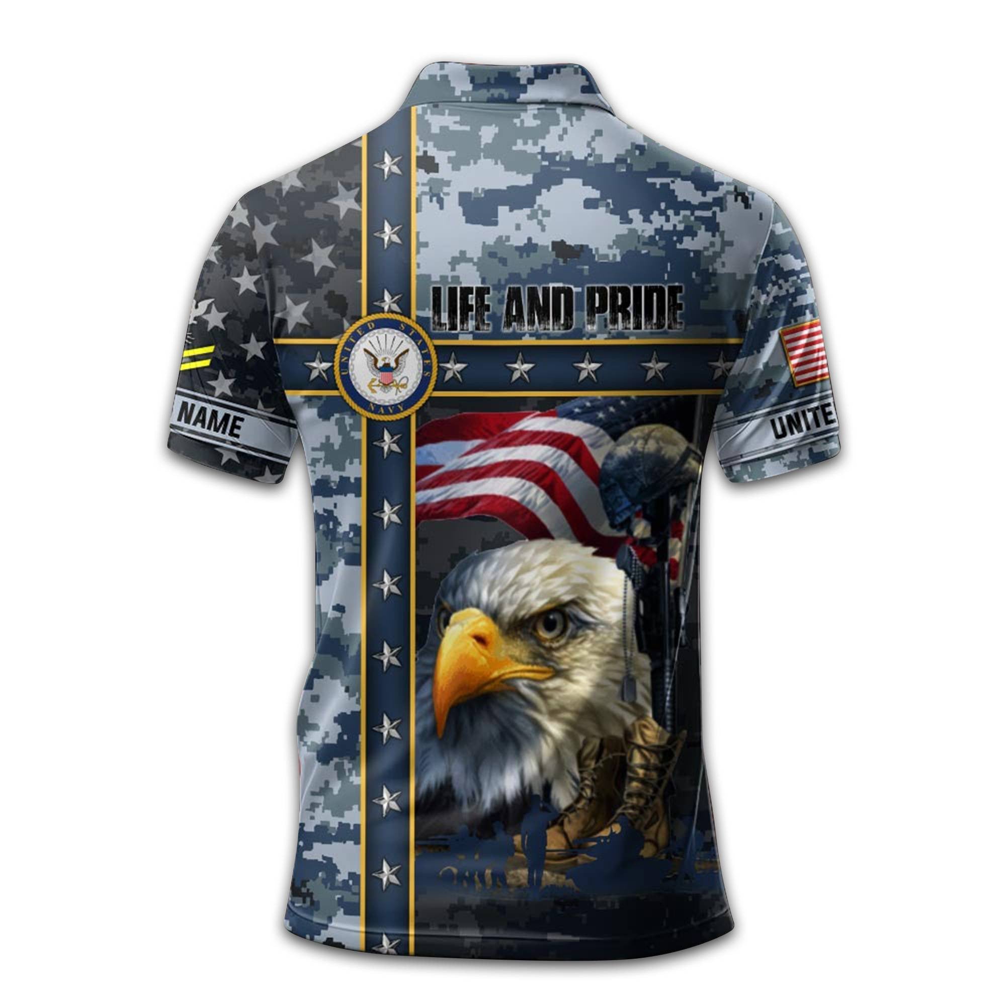 Premium Custom US Navy Polo Shirt VPVC212007, Gifts For Navy Veteran, Best Gifts On Father's Day, Armed Forces Day, Independence Day, Veterans Day.