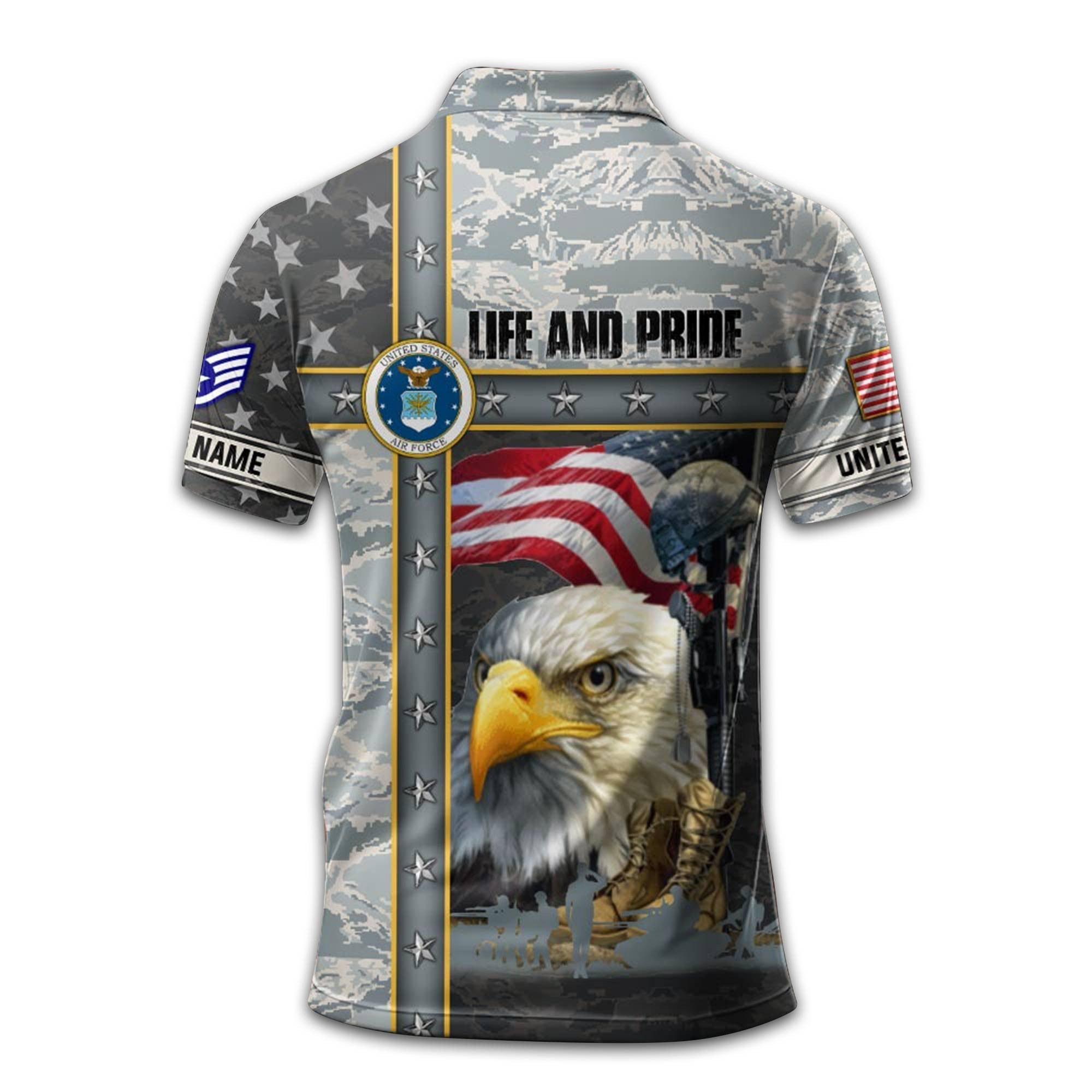 Premium Custom USAF Polo Shirt VPVC212009, Gifts For Air Force Veteran, Best Gifts On Father's Day, Armed Forces Day, Independence Day, Veterans Day.