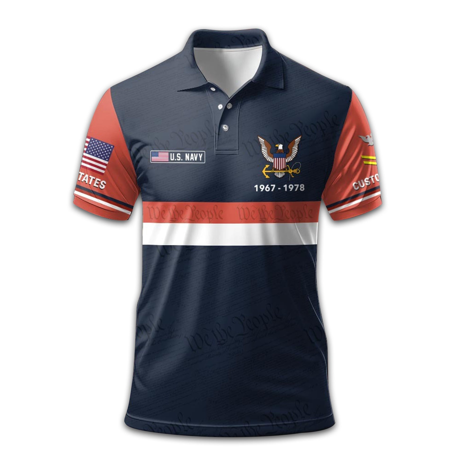 US Navy Custom Polo Shirt VPVC212107, Gifts For Navy Veteran, Best Gifts On Father's Day, Armed Forces Day, Independence Day, Veterans Day.