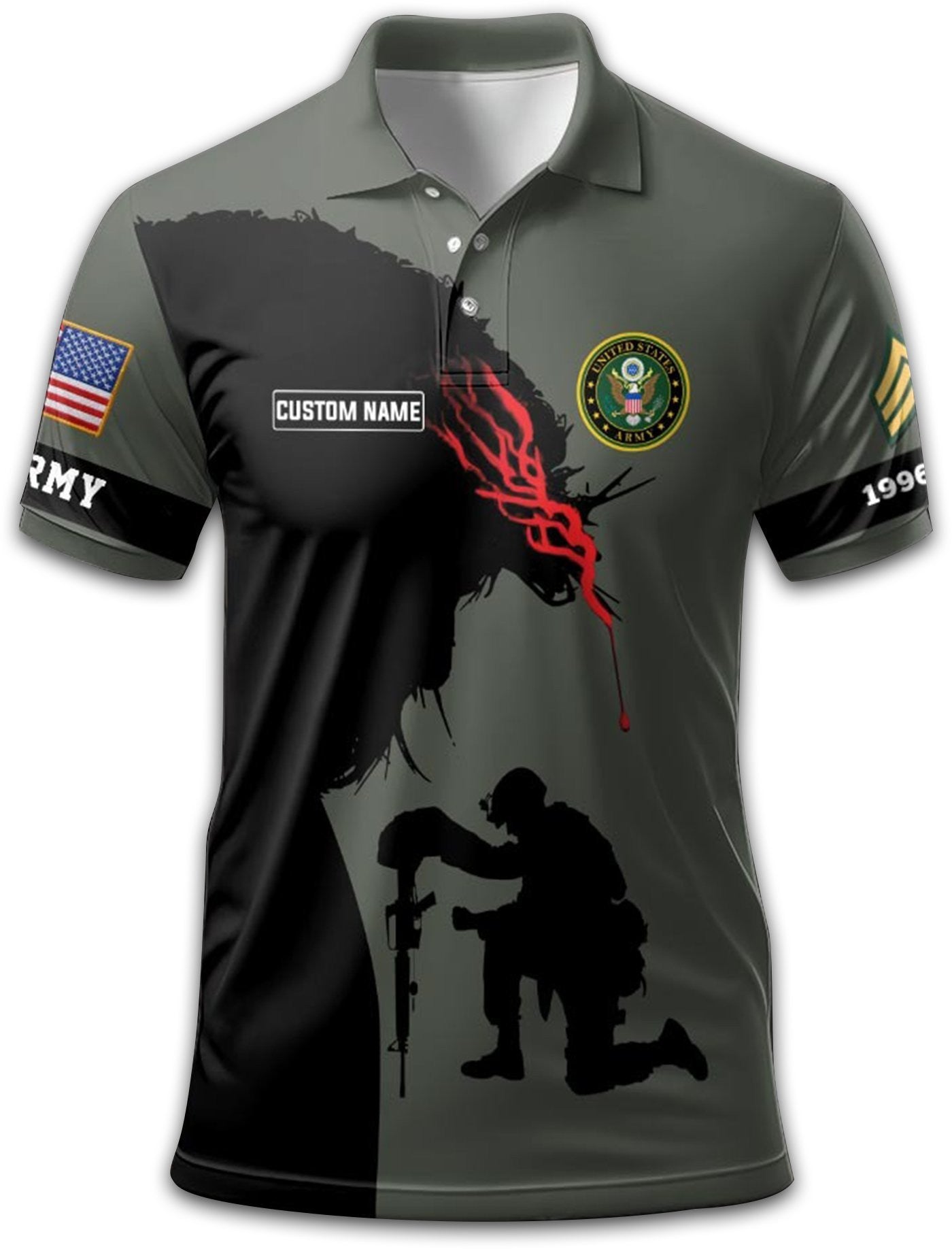 Premium Custom US Army Polo Shirt VPVC212201, Gifts For Army Veteran, Gifts For Dad, For Husband, Best Gifts On Father's Day, Armed Forces Day, Independence Day, Veterans Day.