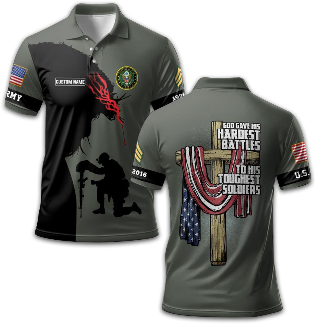 Premium Custom US Army Polo Shirt VPVC212201, Gifts For Army Veteran, Gifts For Dad, For Husband, Best Gifts On Father's Day, Armed Forces Day, Independence Day, Veterans Day.