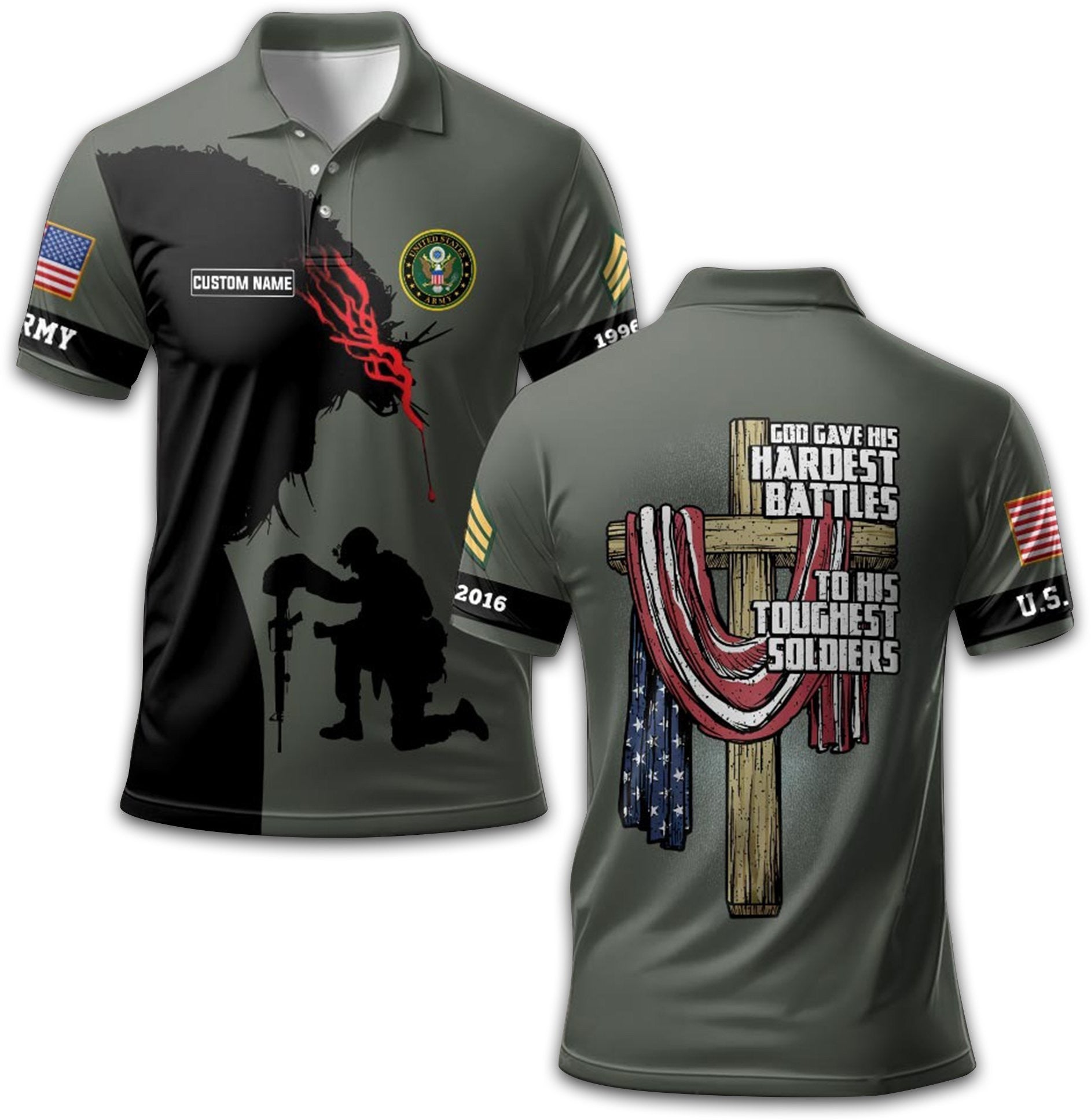 Premium Custom US Army Polo Shirt VPVC212201, Gifts For Army Veteran, Gifts For Dad, For Husband, Best Gifts On Father's Day, Armed Forces Day, Independence Day, Veterans Day.